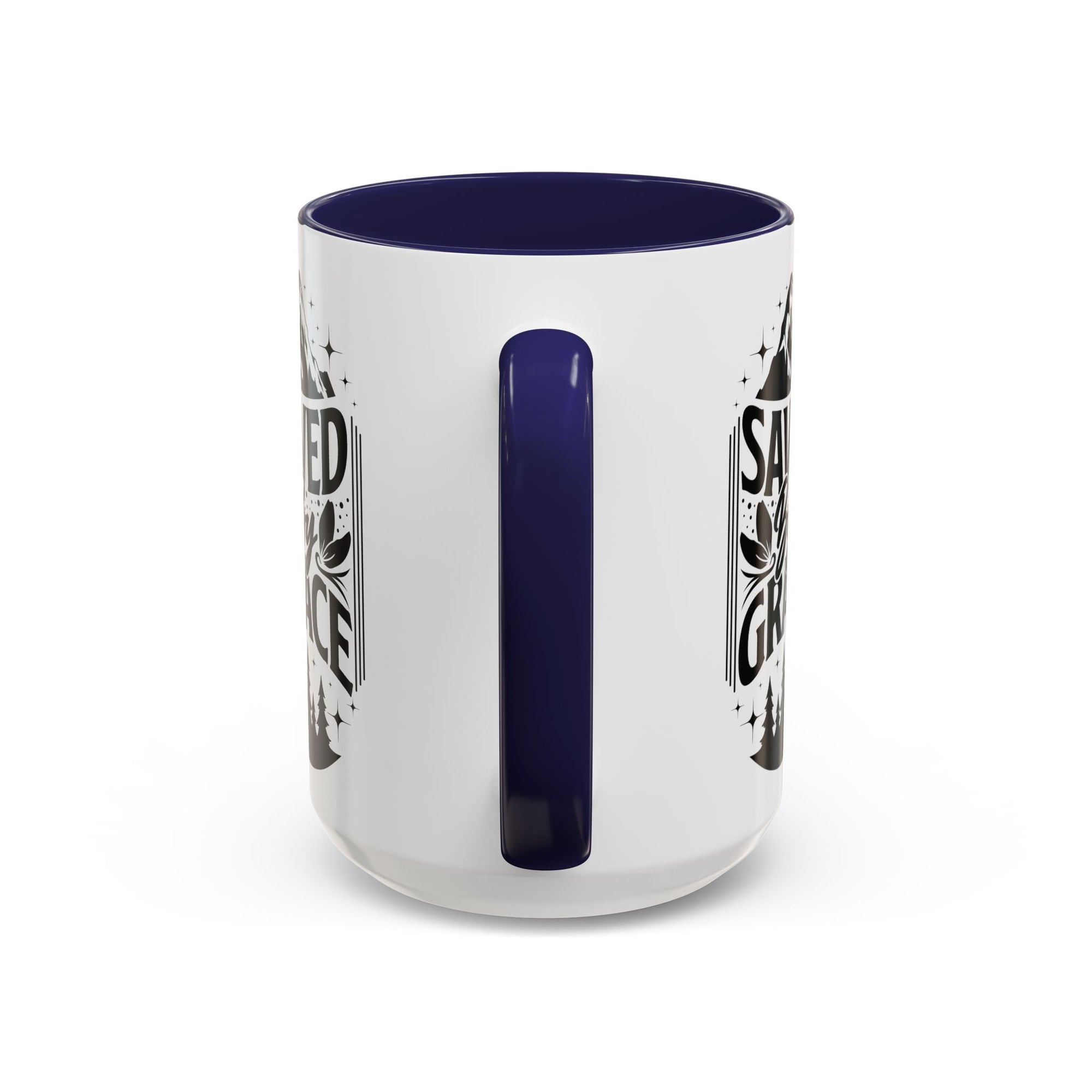 Saved by Grace Accent Coffee Mug - Inspirational Design