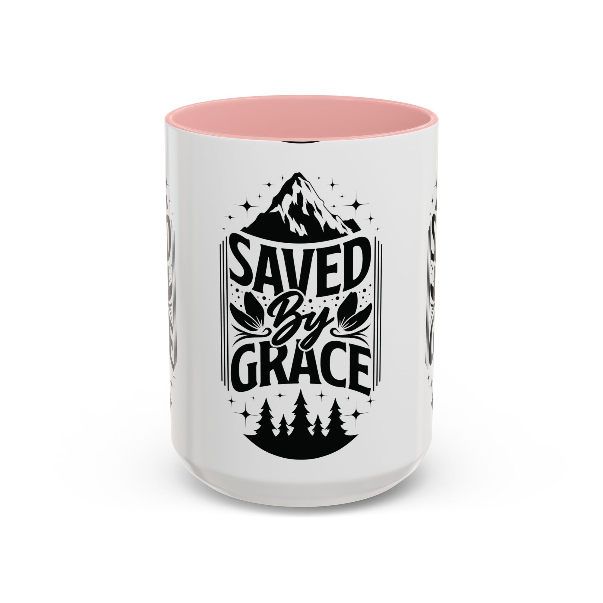 Saved by Grace Accent Coffee Mug - Inspirational Design