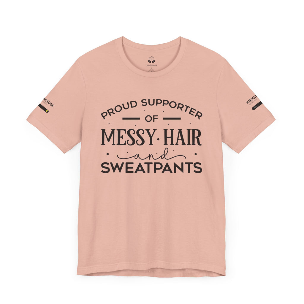 Unisex Jersey Tee with 'Messy Hair' Quote - Perfect for Everyday Wear