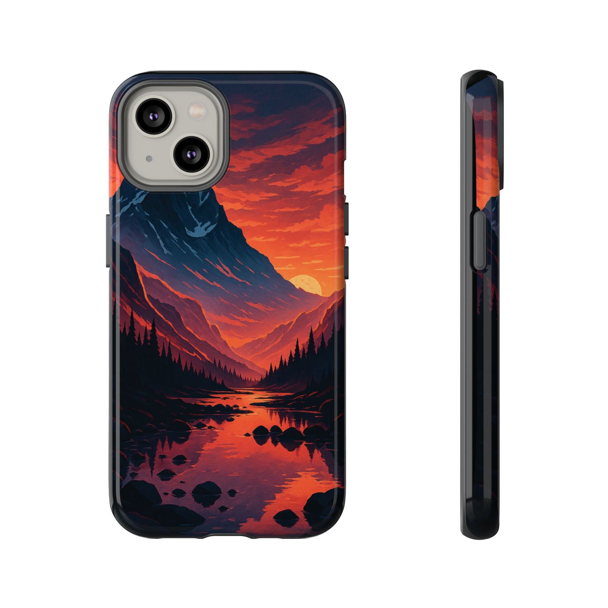 Mountain Sunset Phone Case, Nature Inspired Case, Tough Cases, Gift for Adventurers, Phone Accessories