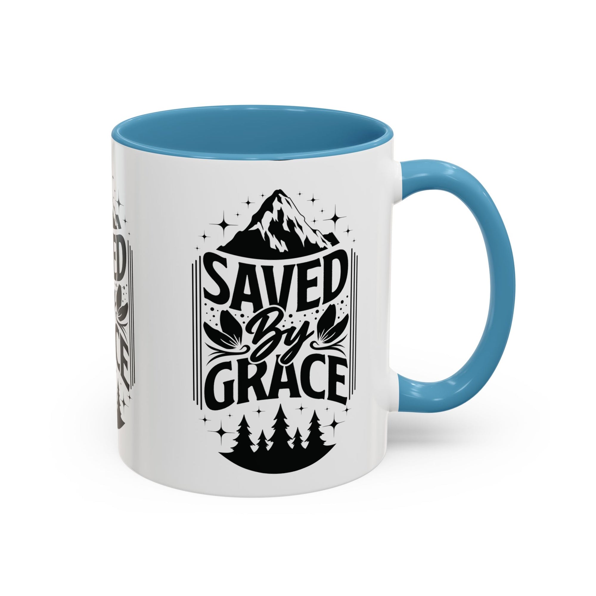 Saved by Grace Accent Coffee Mug - Inspirational Design