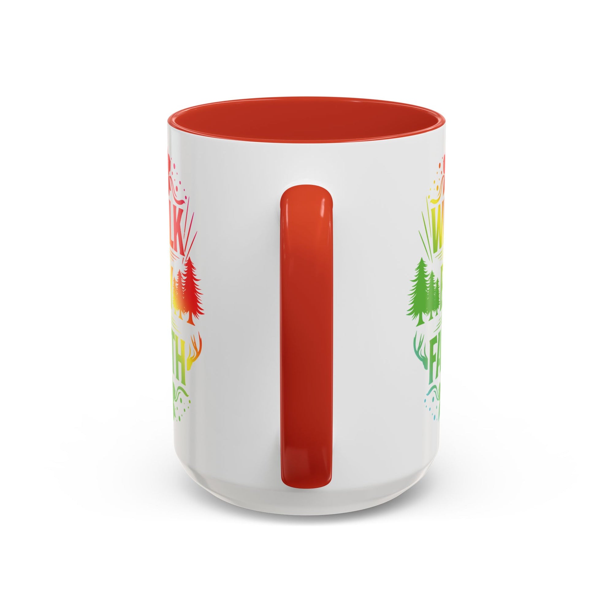 Walk by Faith Accent Coffee Mug - Inspirational Design