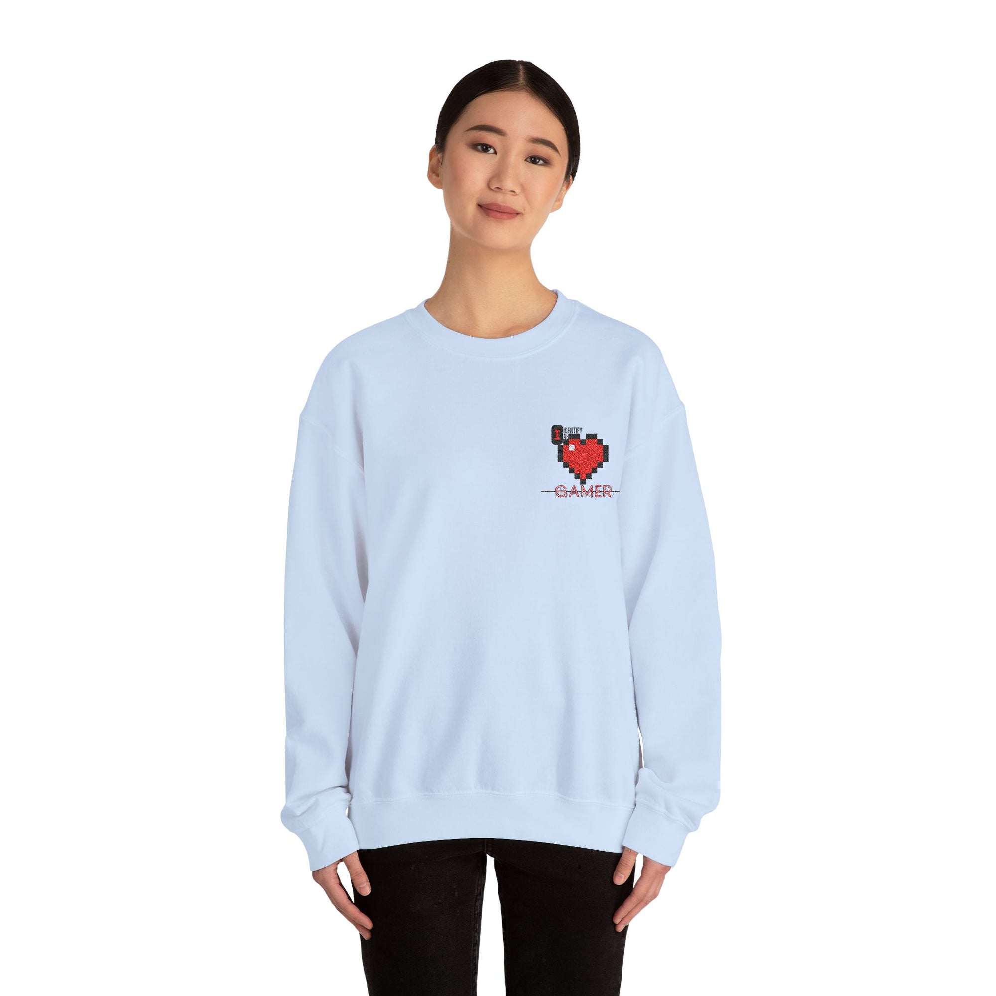 I identify as Gamer Tee - Unisex Heavy Blend™ Crewneck Sweatshirt