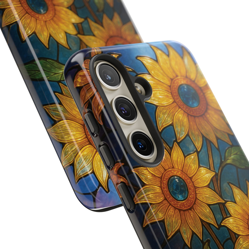Vibrant Floral Phone Case, Sunflower Design, Tough & Durable Case, Nature Lover Gift, Protective Phone Cover, Spring Aesthetic