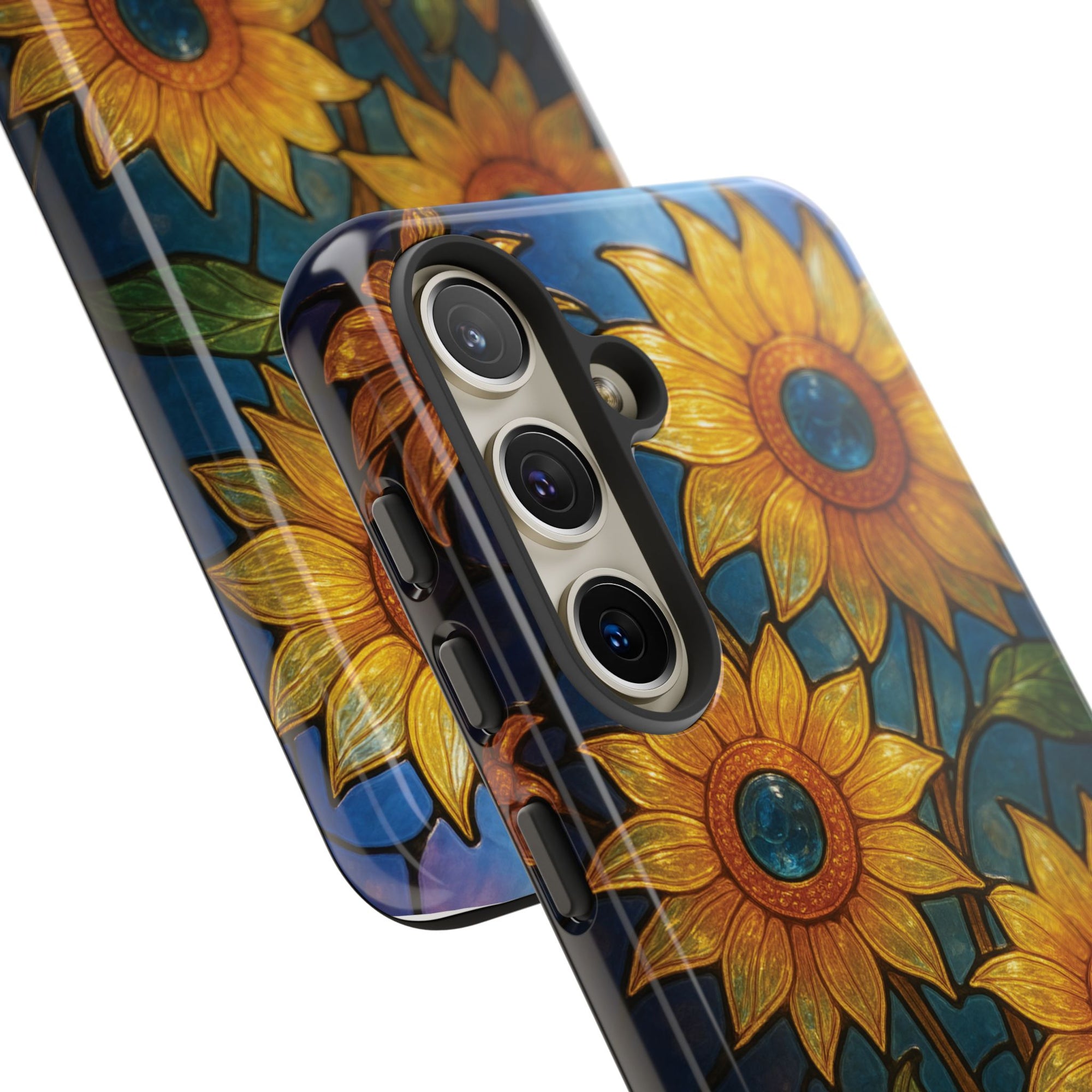 Vibrant Floral Phone Case, Sunflower Design, Tough & Durable Case, Nature Lover Gift, Protective Phone Cover, Spring Aesthetic