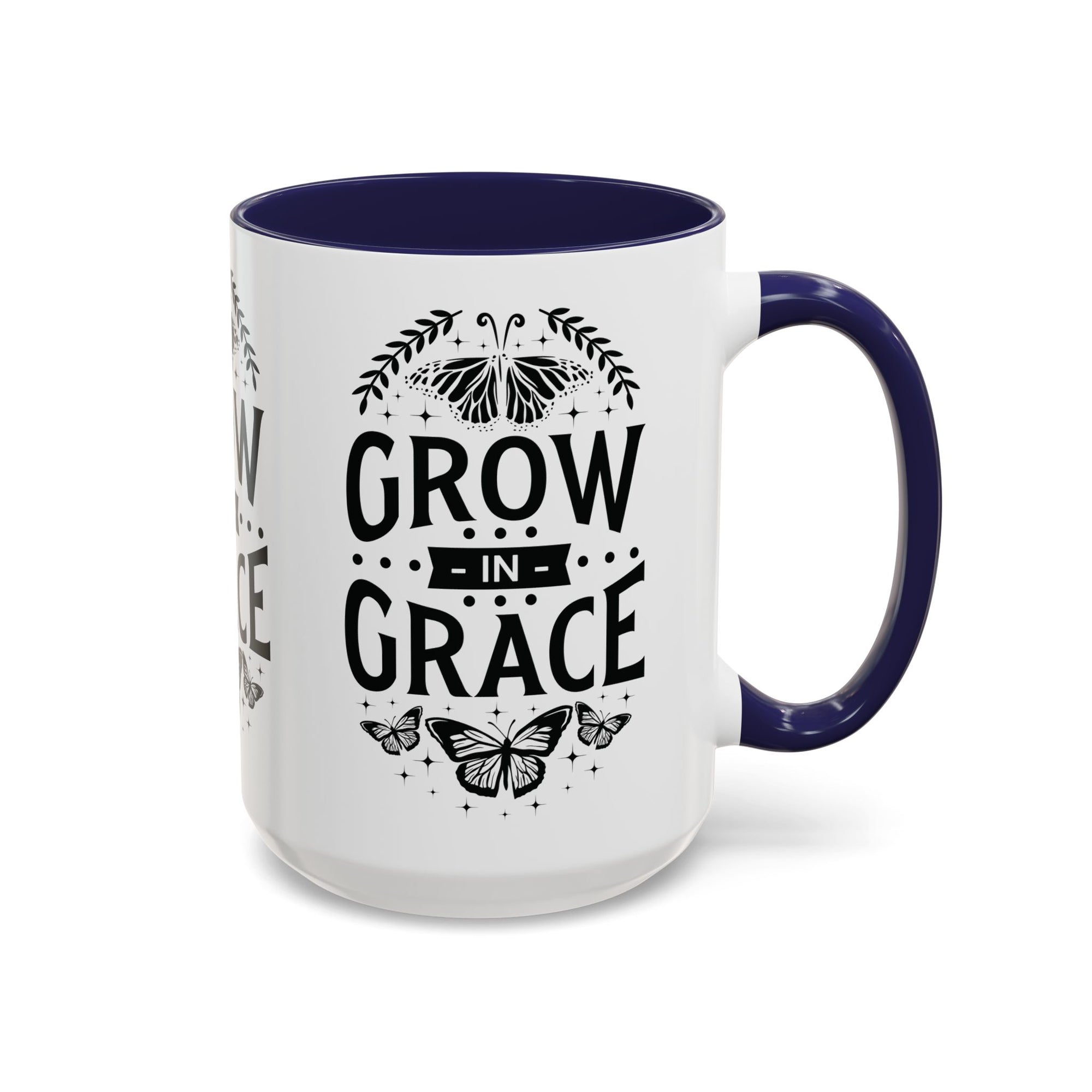 Grow in Grace Accent Coffee Mug - Inspirational Design