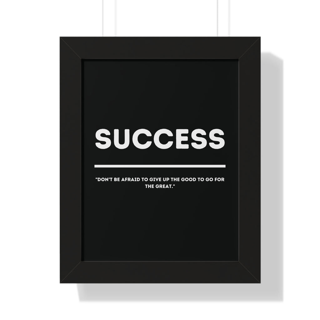 Minimalist in Black (Success) - Framed Vertical Poster