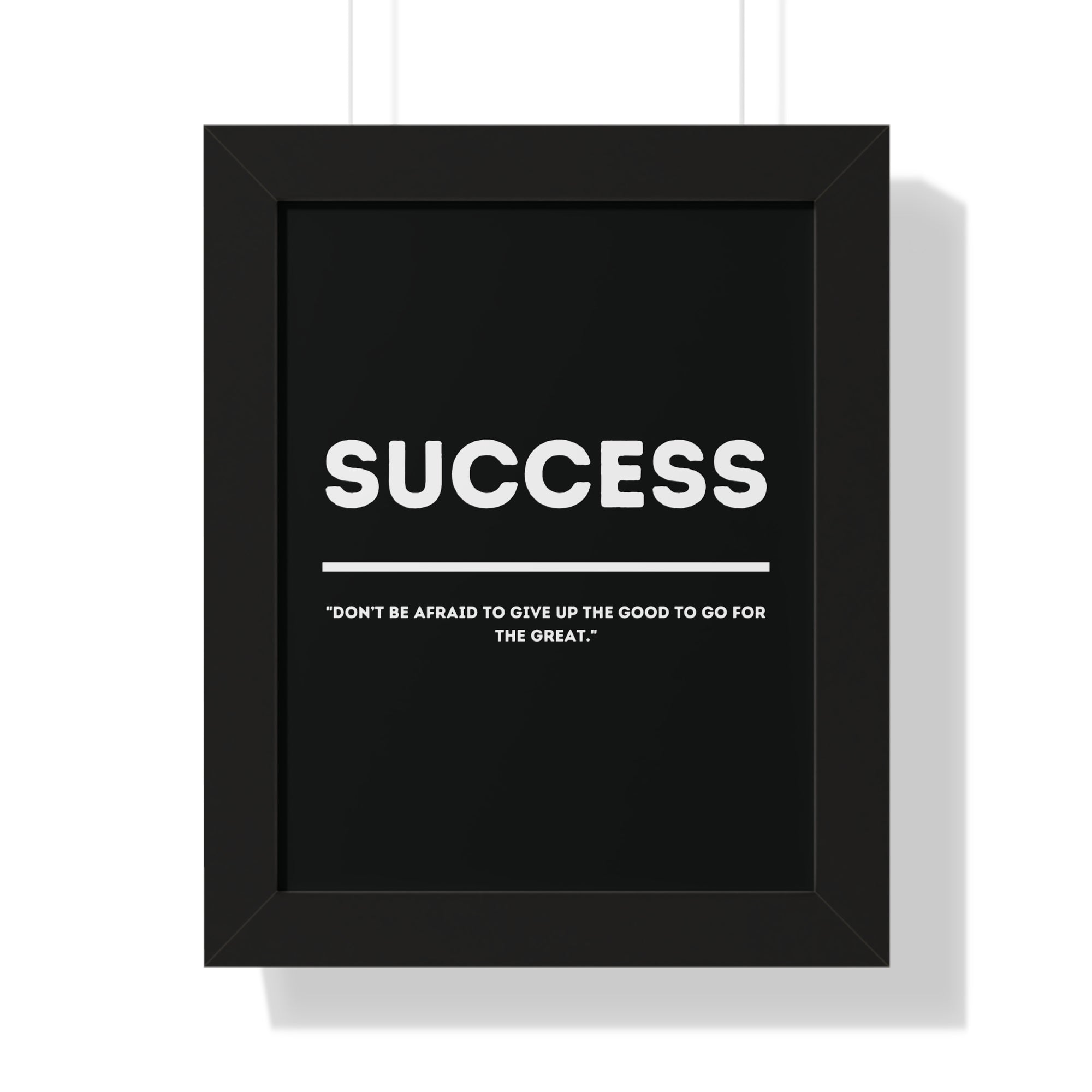 Minimalist in Black (Success) - Framed Vertical Poster