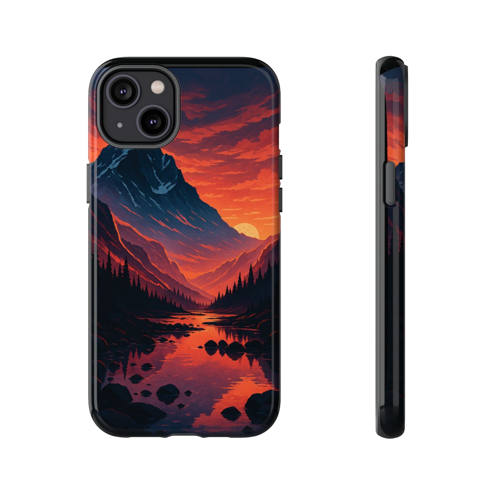 Mountain Sunset Phone Case, Nature Inspired Case, Tough Cases, Gift for Adventurers, Phone Accessories