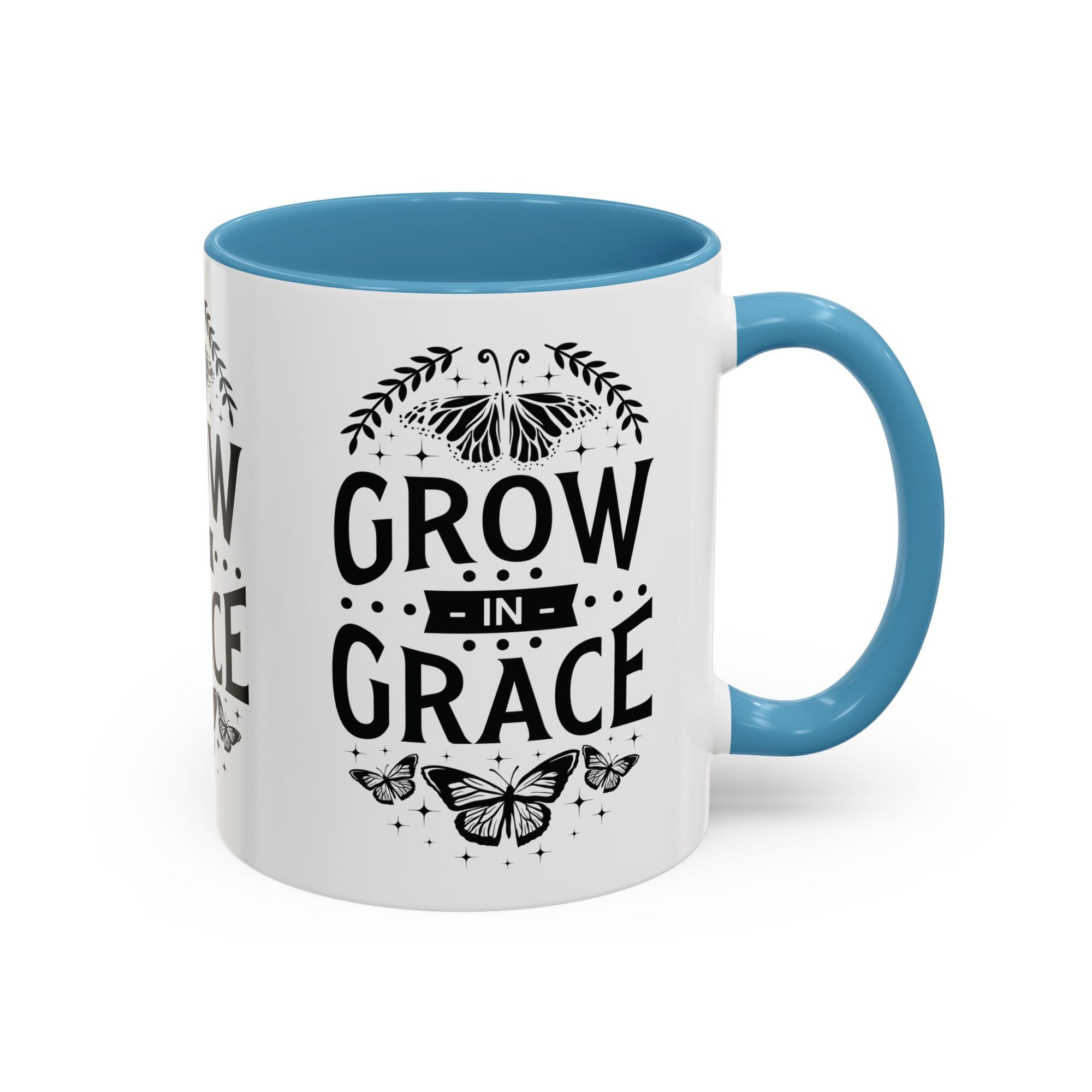 Grow in Grace Accent Coffee Mug - Inspirational Design