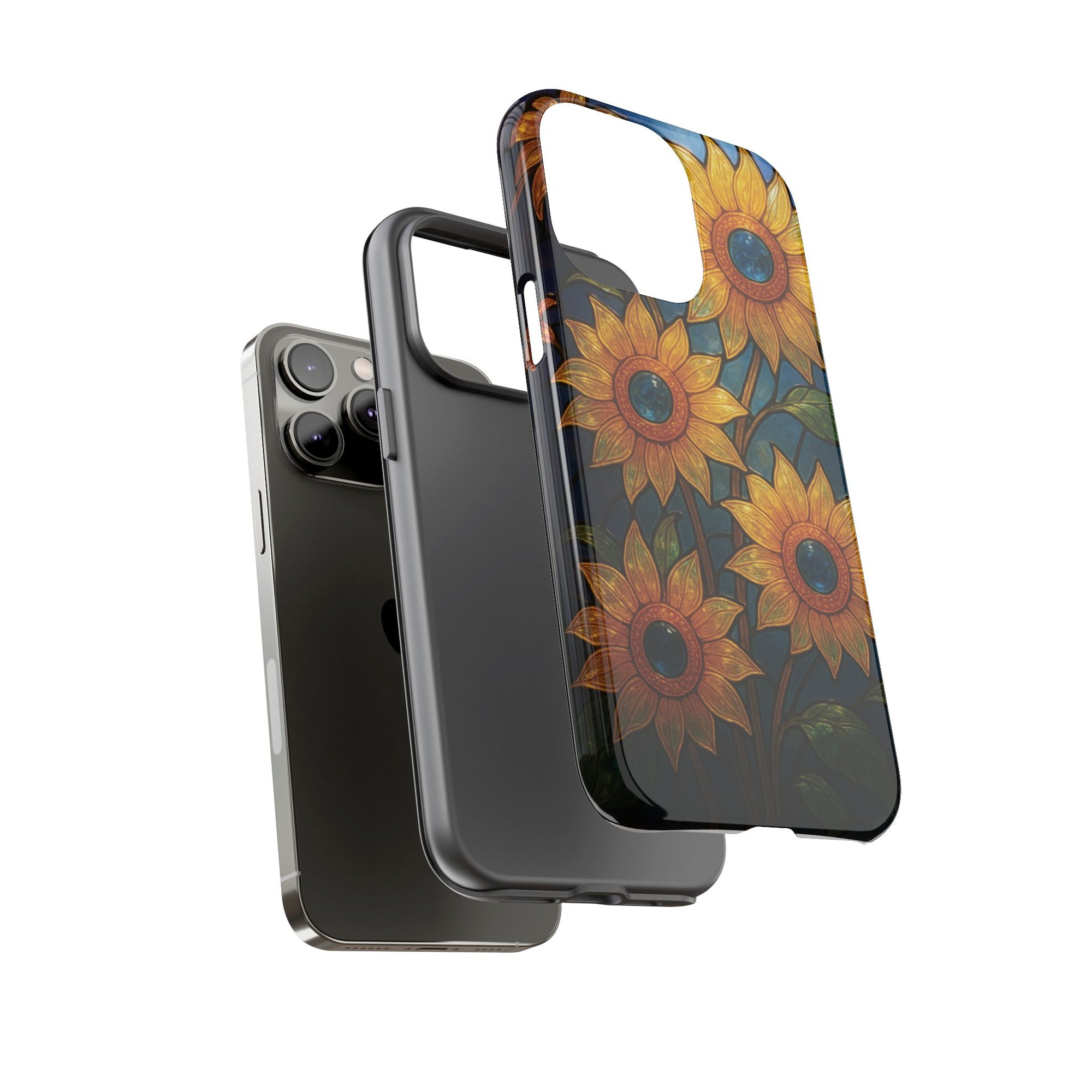 Vibrant Floral Phone Case, Sunflower Design, Tough & Durable Case, Nature Lover Gift, Protective Phone Cover, Spring Aesthetic
