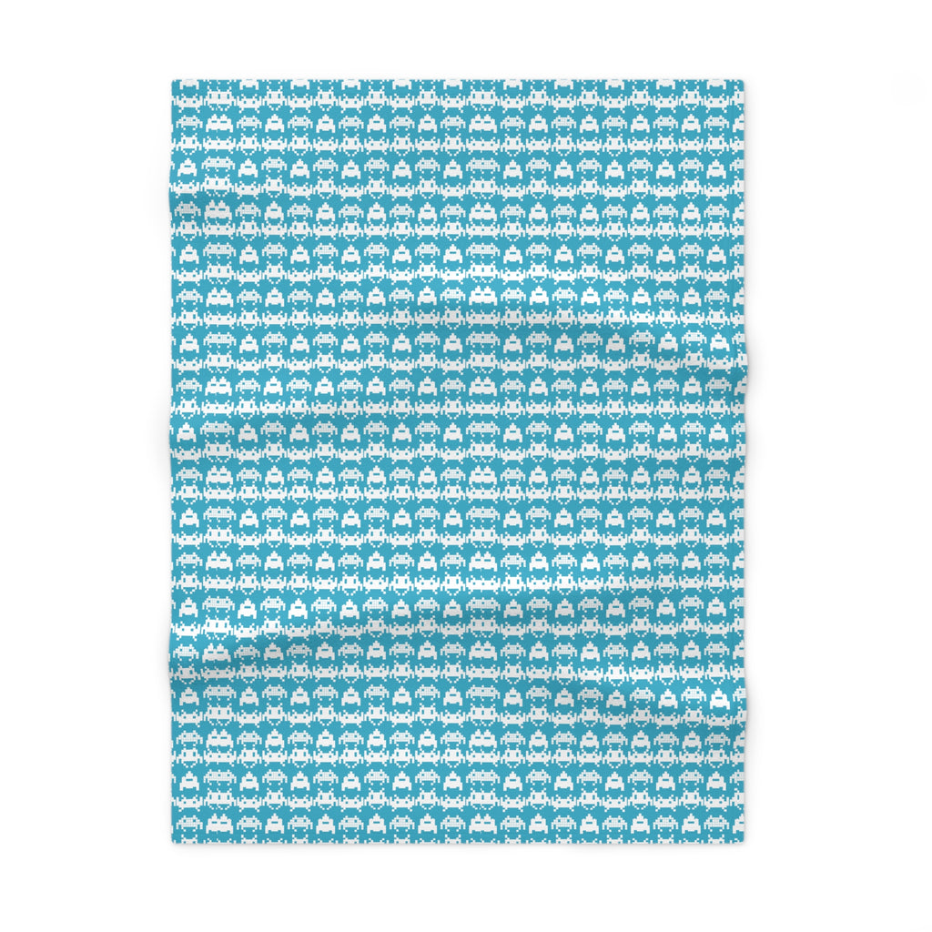 Pixel Art Alien Baby Blanket - Soft Fleece for Cozy Adventures