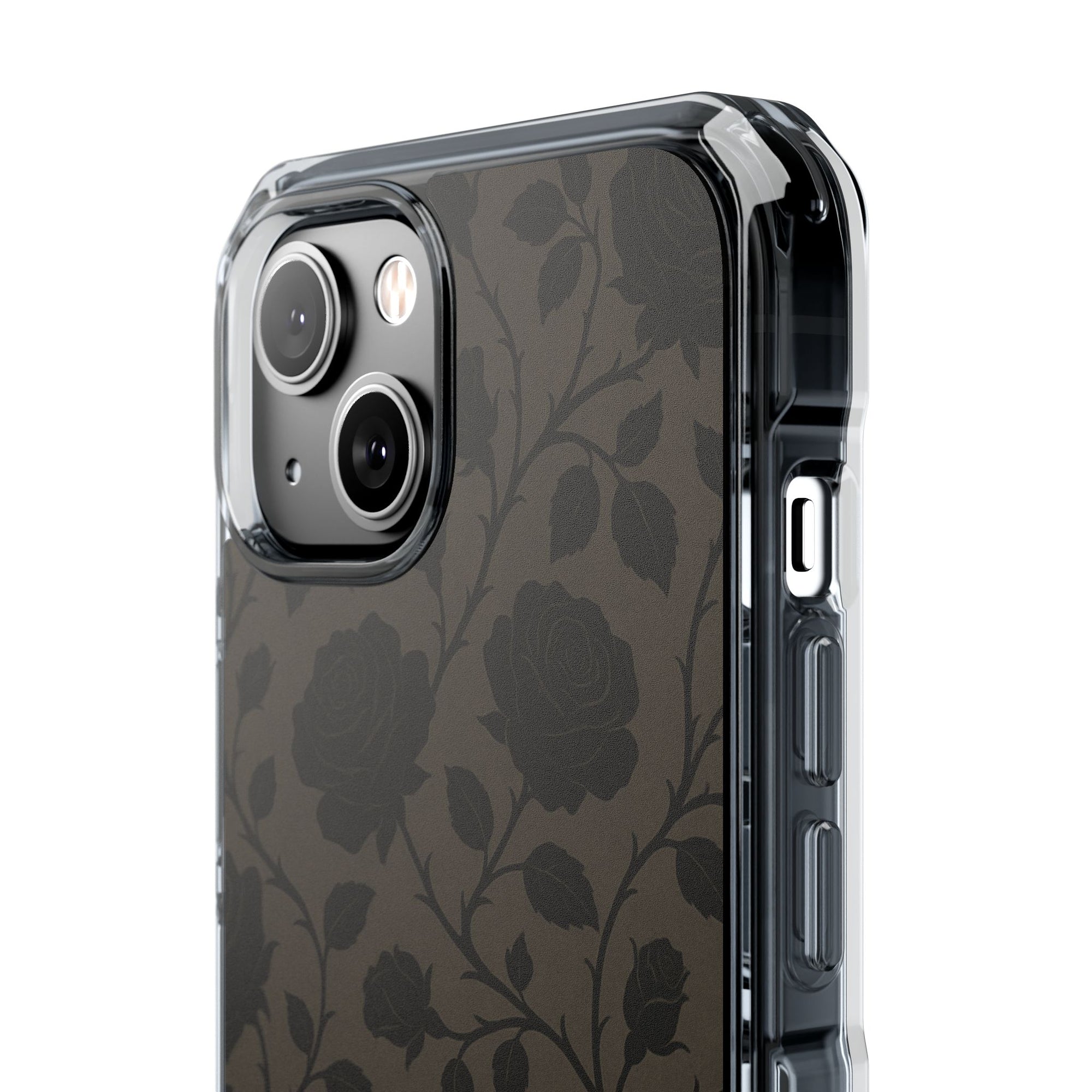 Floral Phone Case - Elegant Rose Design, Magnetic Clear Impact Case for iPhone, Stylish Phone Cover, Gifts for Her, Floral Lover