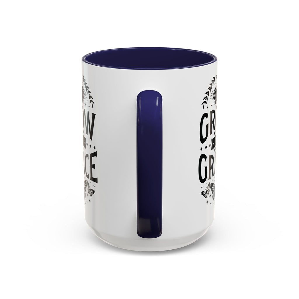 Grow in Grace Accent Coffee Mug - Inspirational Design