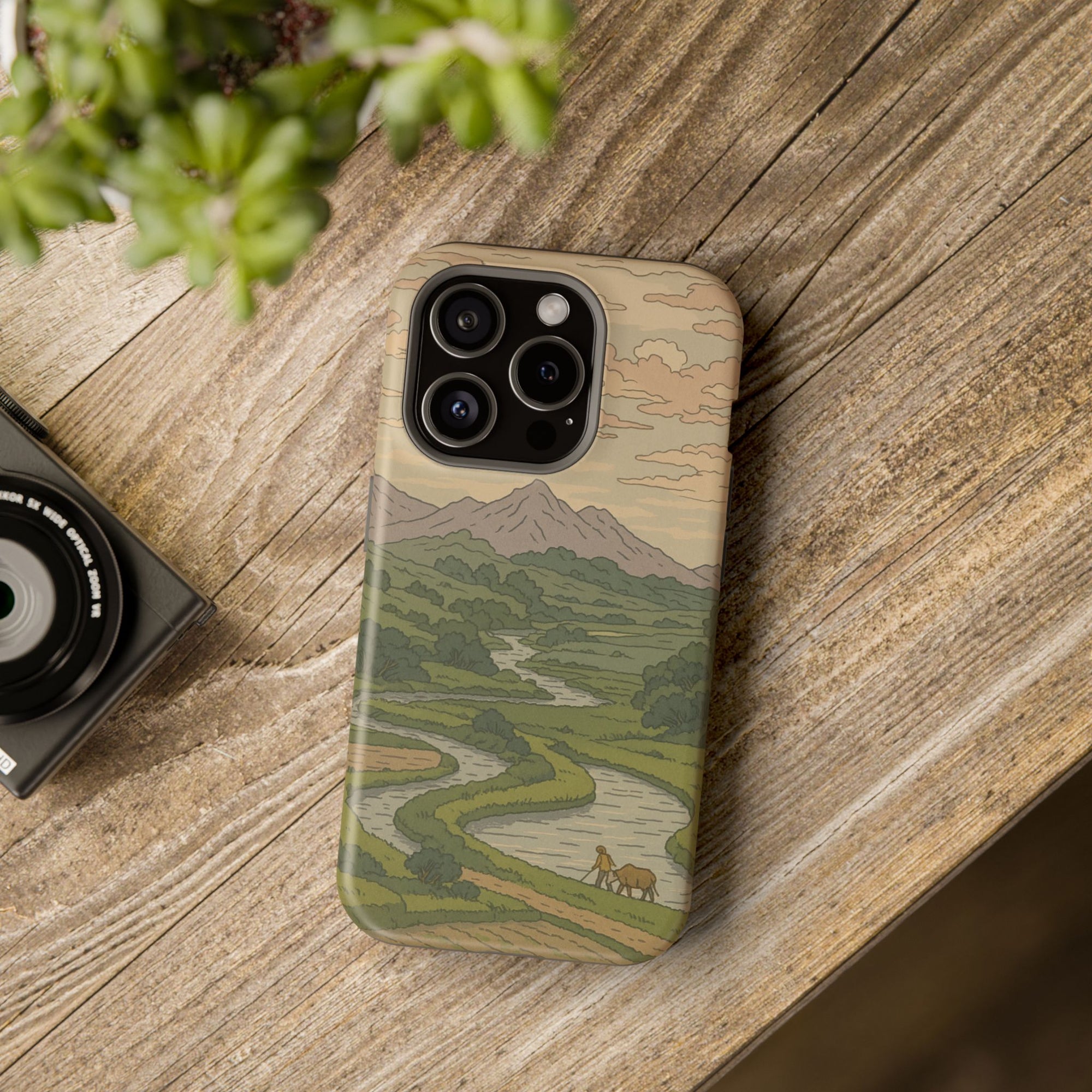 Nature-Inspired Magnetic Tough Case for iPhone, Phone Protection, Adventure Gift, Outdoor Lover, Earthy Aesthetic