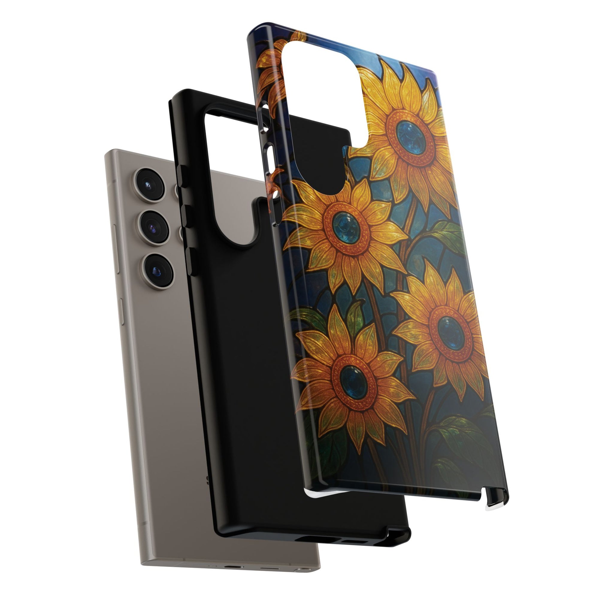 Vibrant Floral Phone Case, Sunflower Design, Tough & Durable Case, Nature Lover Gift, Protective Phone Cover, Spring Aesthetic