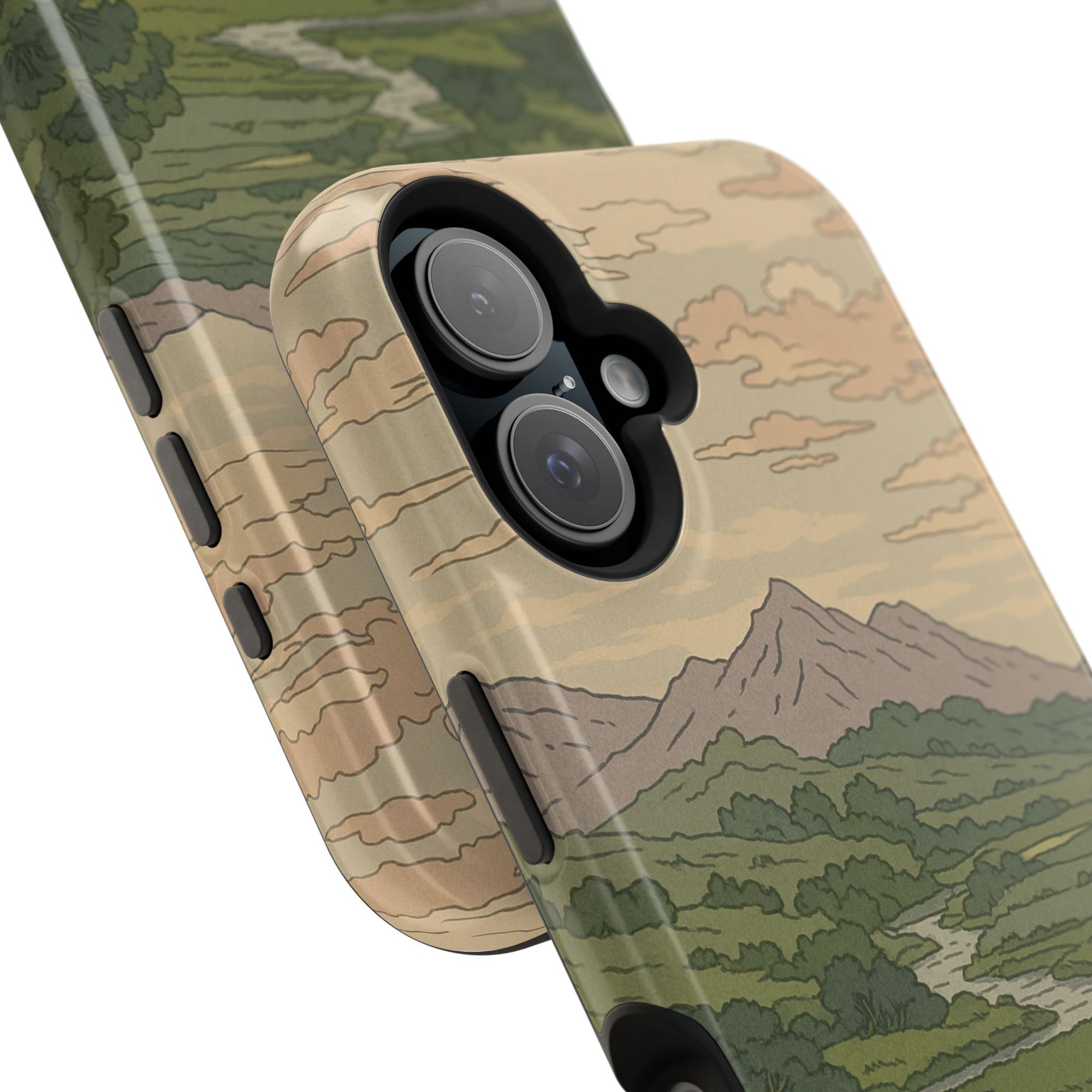 Nature-Inspired Magnetic Tough Case for iPhone, Phone Protection, Adventure Gift, Outdoor Lover, Earthy Aesthetic