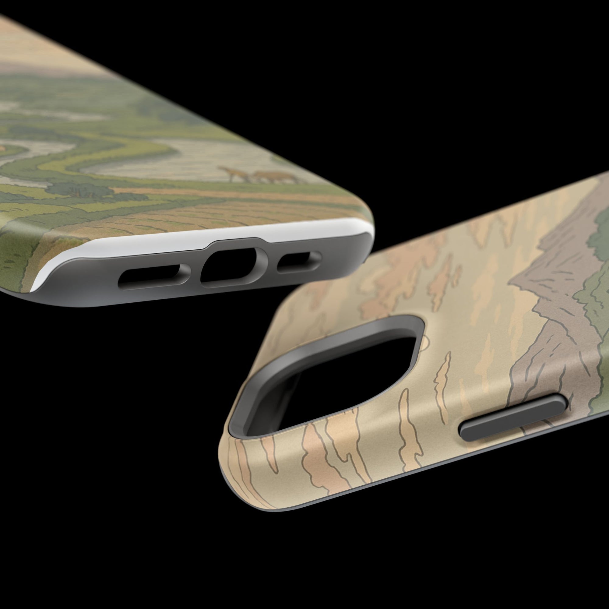 Nature-Inspired Magnetic Tough Case for iPhone, Phone Protection, Adventure Gift, Outdoor Lover, Earthy Aesthetic