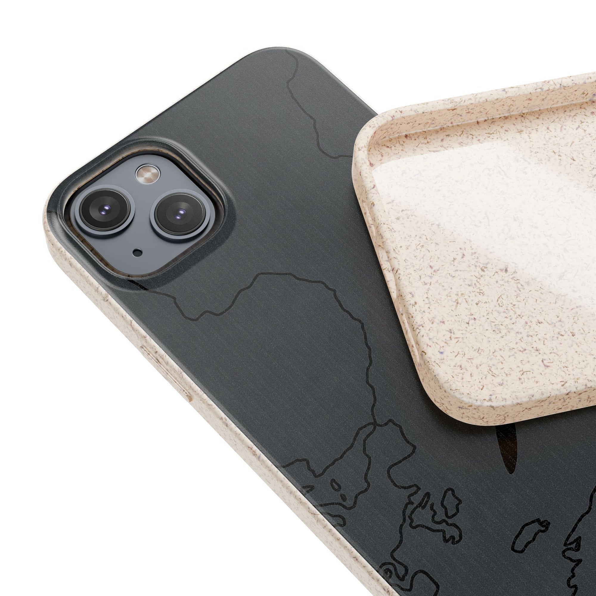 Airplane Map Biodegradable Phone Case, Eco-Friendly Phone Cover, Travel Gift, Sustainable Accessory, Nature Lover Gift