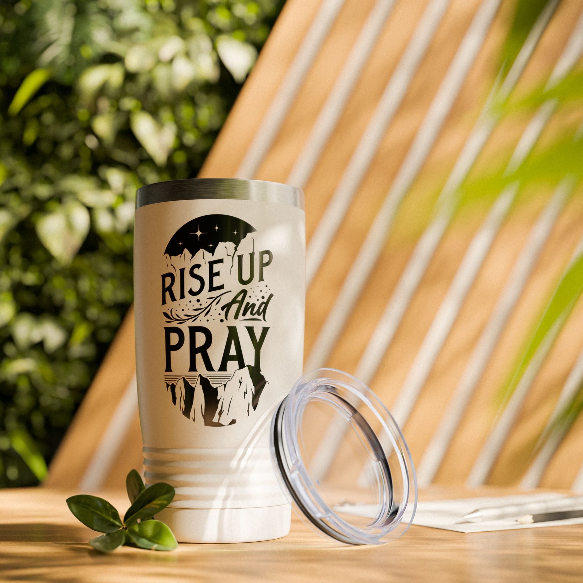 Rise Up and Pray Ringneck Tumbler - 20oz Inspirational Travel Mug