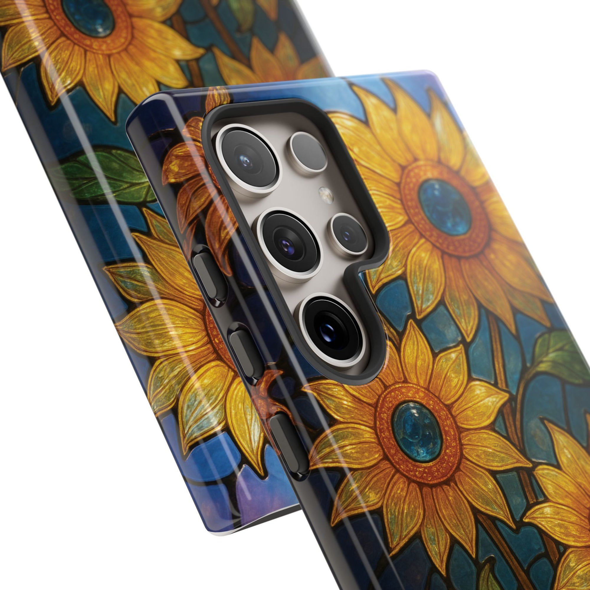 Vibrant Floral Phone Case, Sunflower Design, Tough & Durable Case, Nature Lover Gift, Protective Phone Cover, Spring Aesthetic