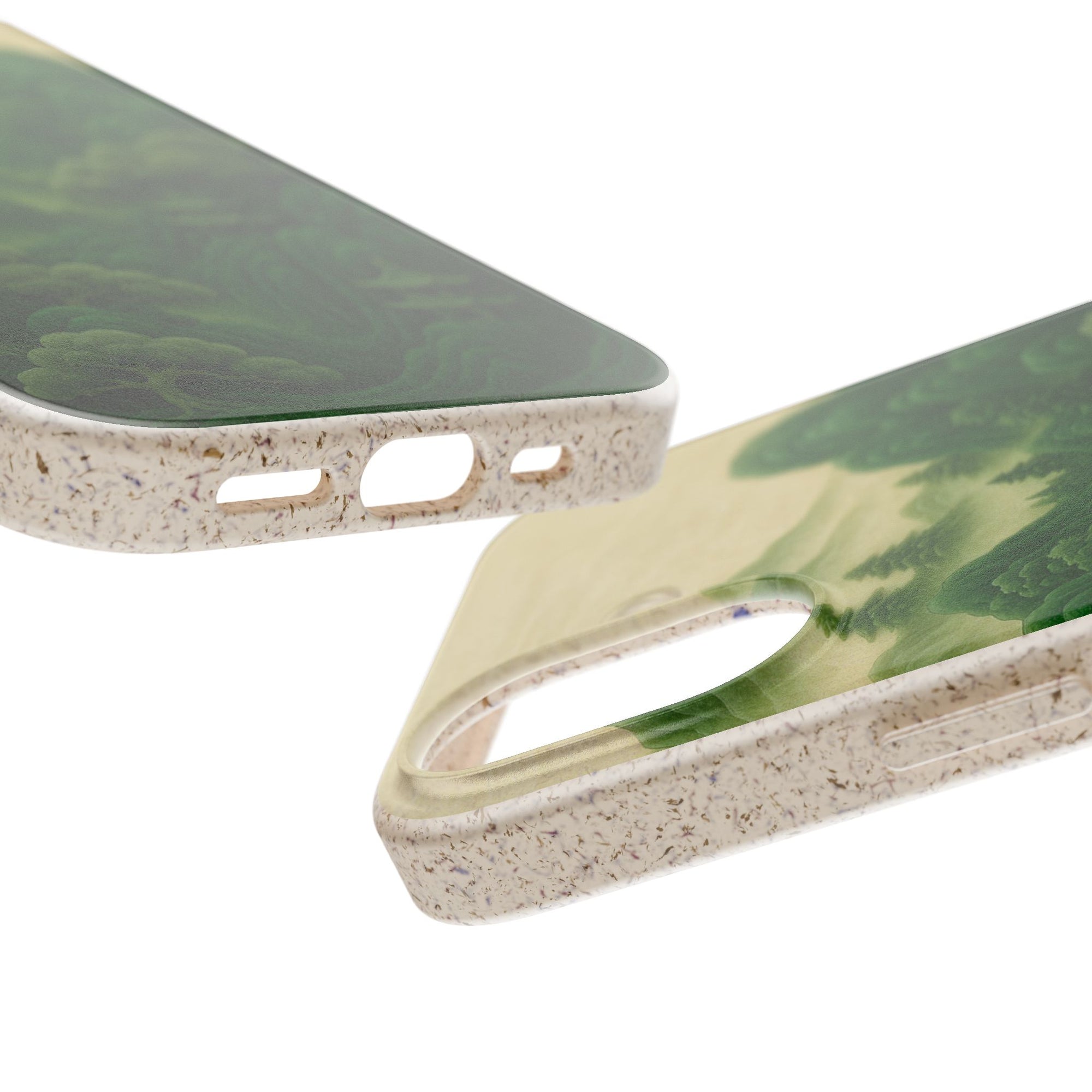Eco-Friendly Biodegradable Phone Cases with Serene Mountain Landscape Design, Sustainable Gift, Nature Lover Accessory, Green Phone Cover,
