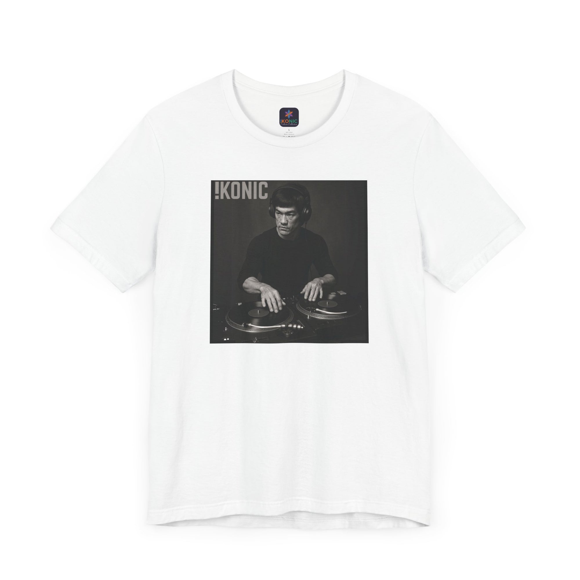 IKONIC Unisex Jersey Tee - Casual Graphic Top for Sports Fans, Everyday Wear, Gift for Him/Her, Street Style Fashion, Bruce The DJ