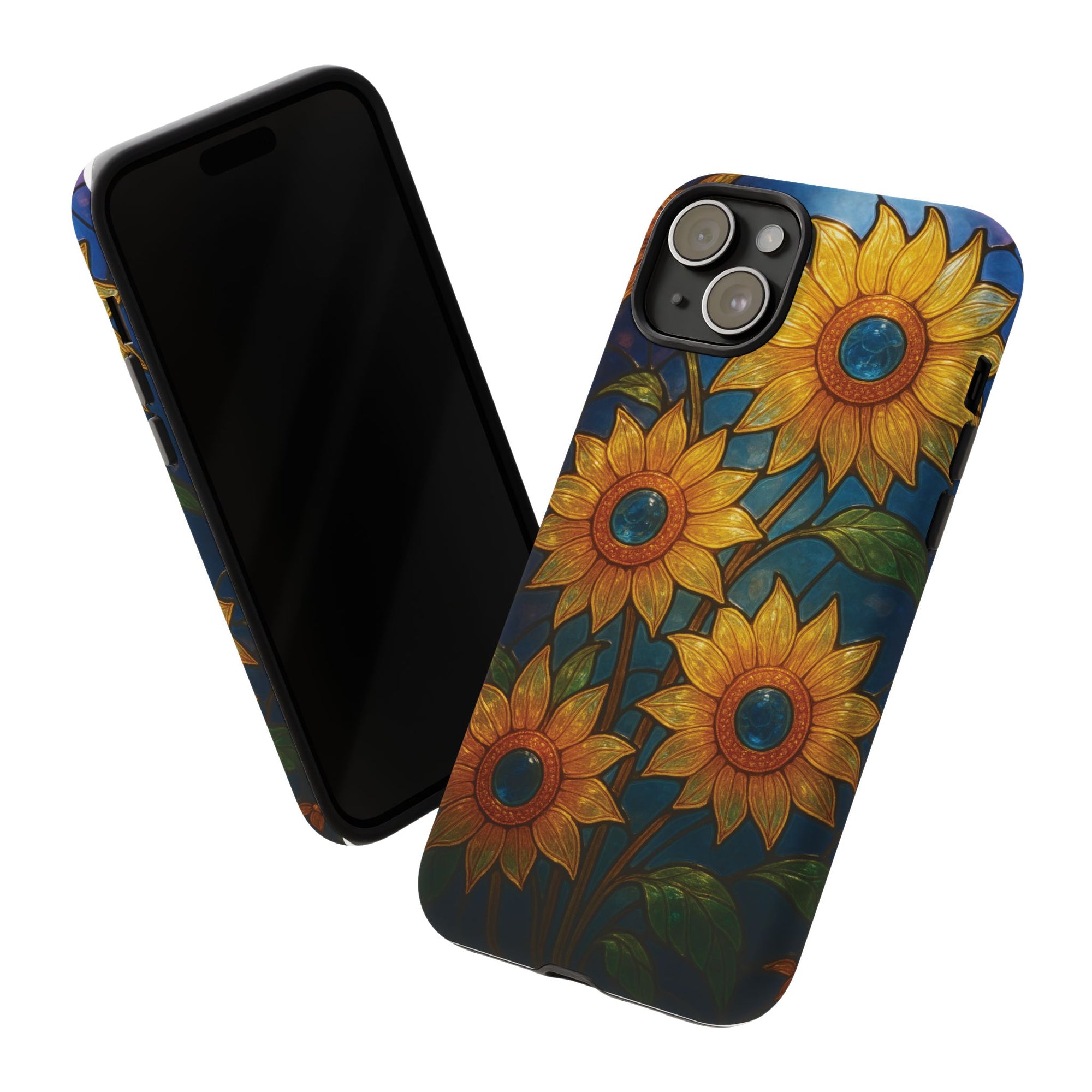 Vibrant Floral Phone Case, Sunflower Design, Tough & Durable Case, Nature Lover Gift, Protective Phone Cover, Spring Aesthetic