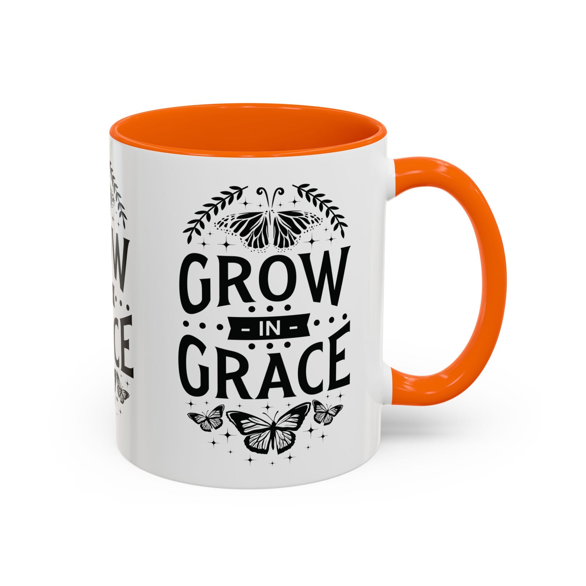 Grow in Grace Accent Coffee Mug - Inspirational Design