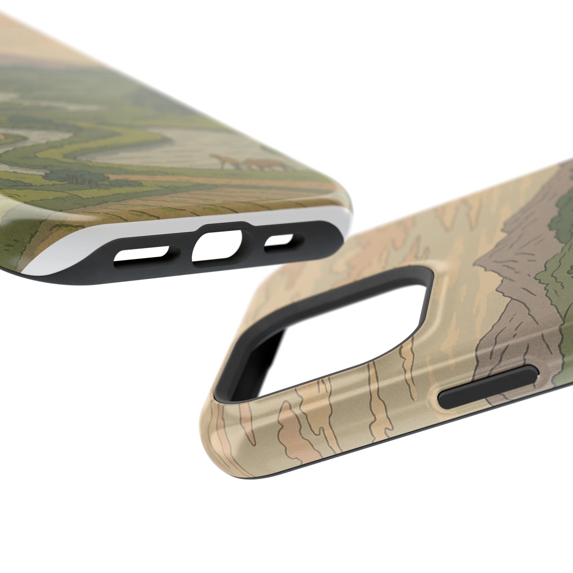 Nature-Inspired Magnetic Tough Case for iPhone, Phone Protection, Adventure Gift, Outdoor Lover, Earthy Aesthetic