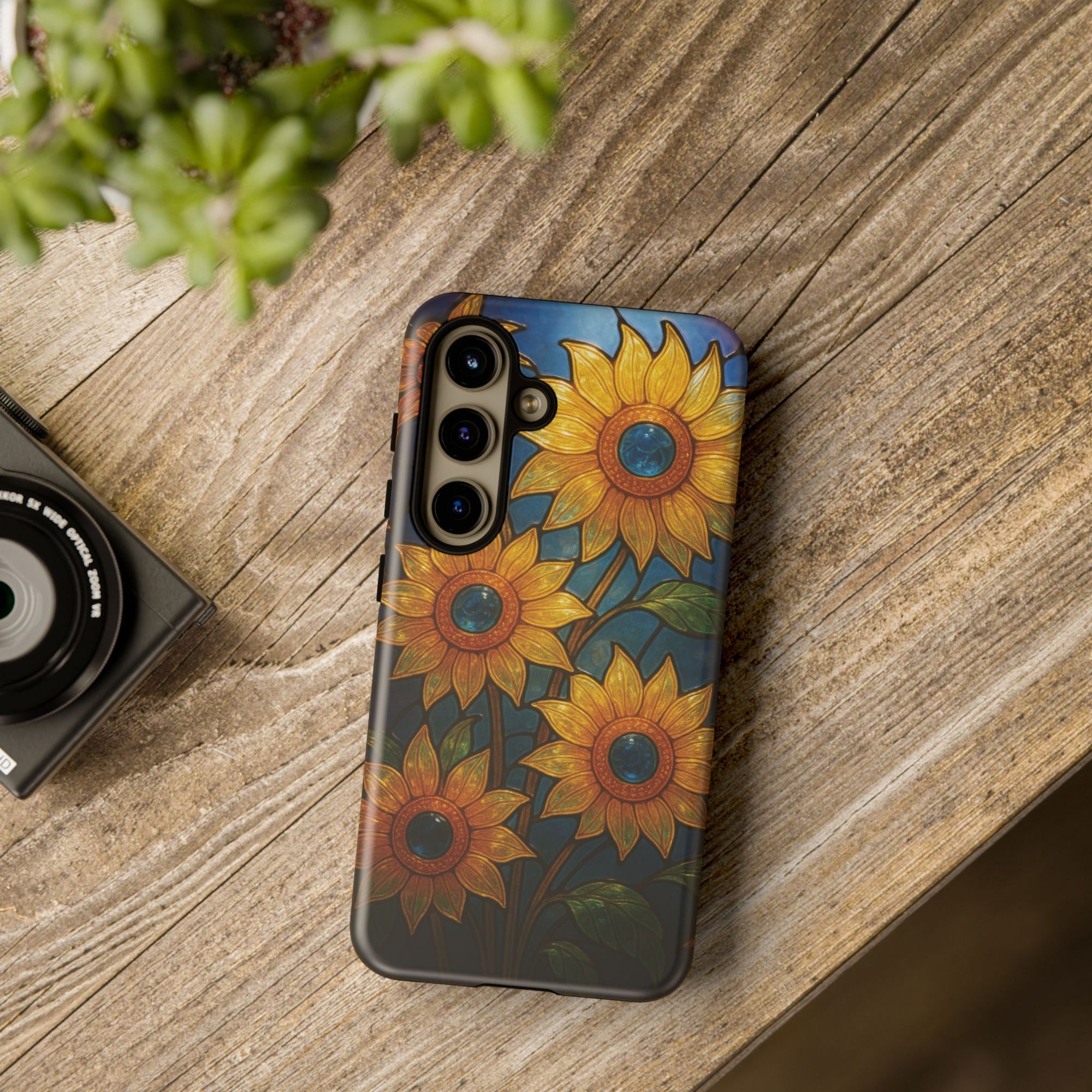 Vibrant Floral Phone Case, Sunflower Design, Tough & Durable Case, Nature Lover Gift, Protective Phone Cover, Spring Aesthetic