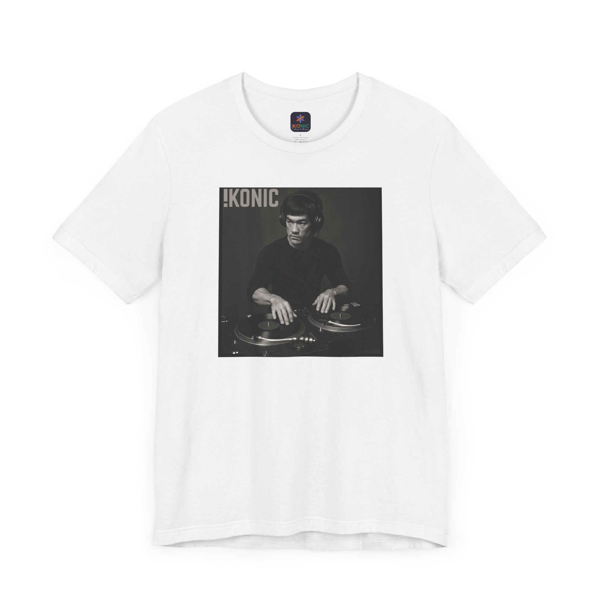 IKONIC Unisex Jersey Tee - Casual Graphic Top for Sports Fans, Everyday Wear, Gift for Him/Her, Street Style Fashion, Bruce The DJ