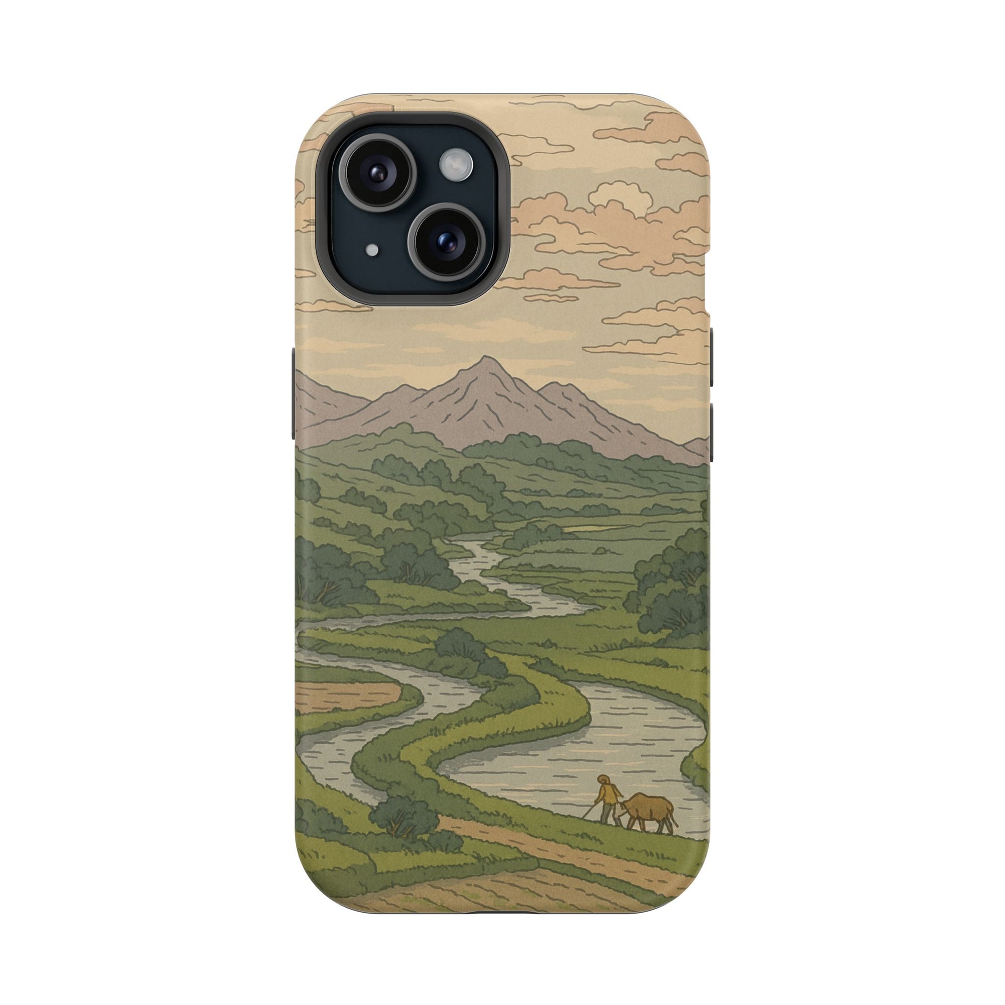 Nature-Inspired Magnetic Tough Case for iPhone, Phone Protection, Adventure Gift, Outdoor Lover, Earthy Aesthetic