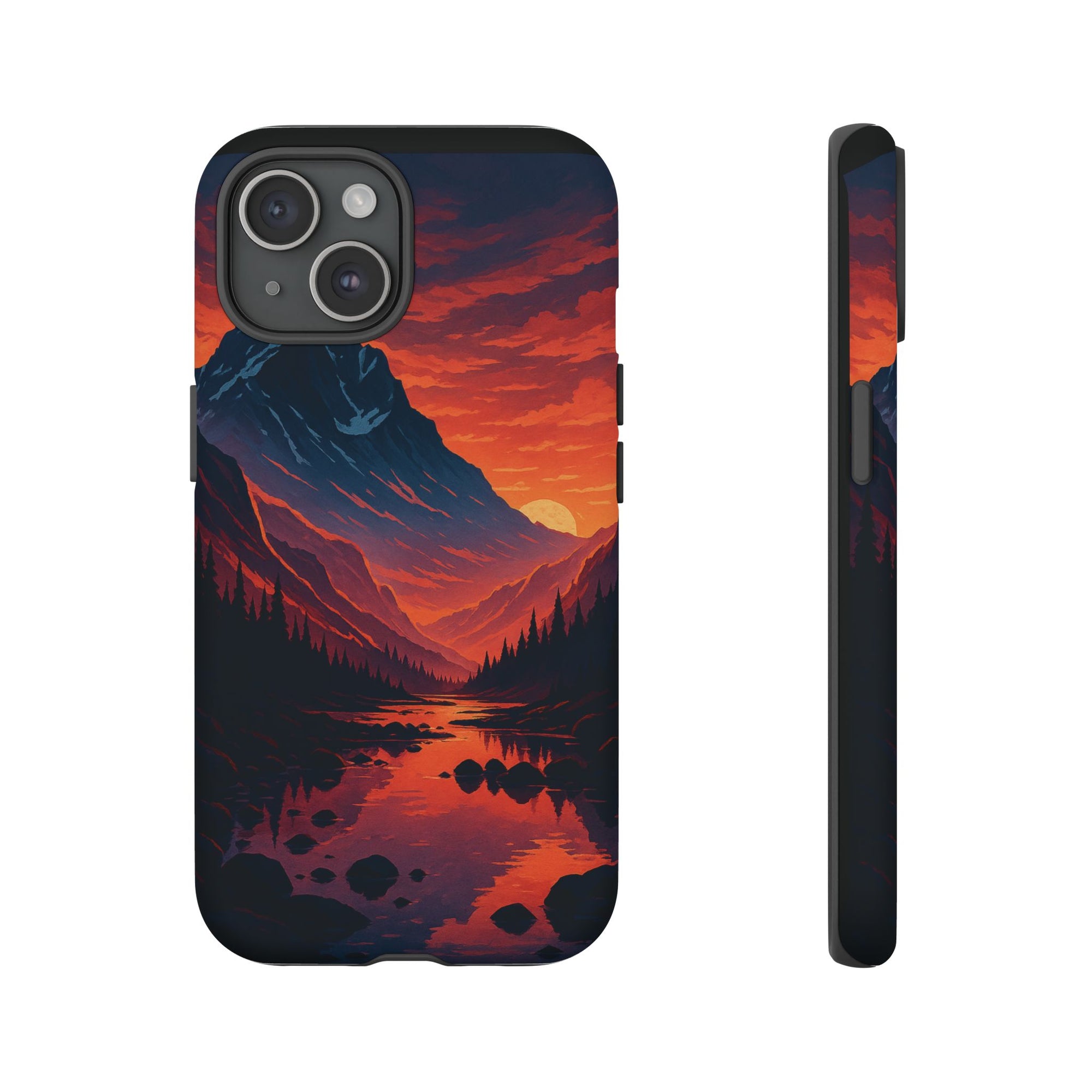 Mountain Sunset Phone Case, Nature Inspired Case, Tough Cases, Gift for Adventurers, Phone Accessories
