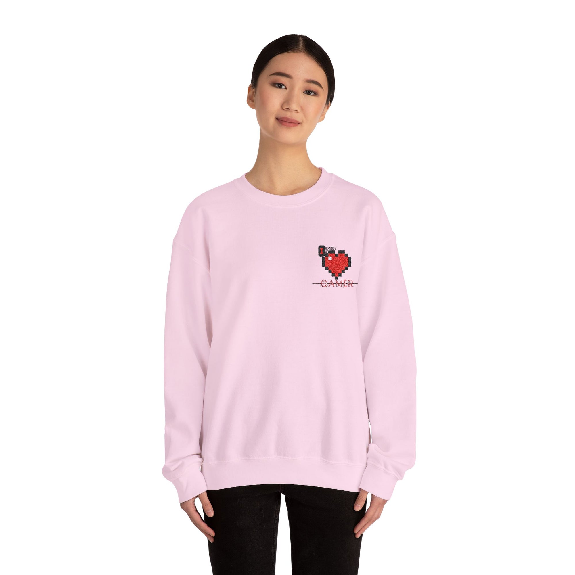 I identify as Gamer Tee - Unisex Heavy Blend™ Crewneck Sweatshirt