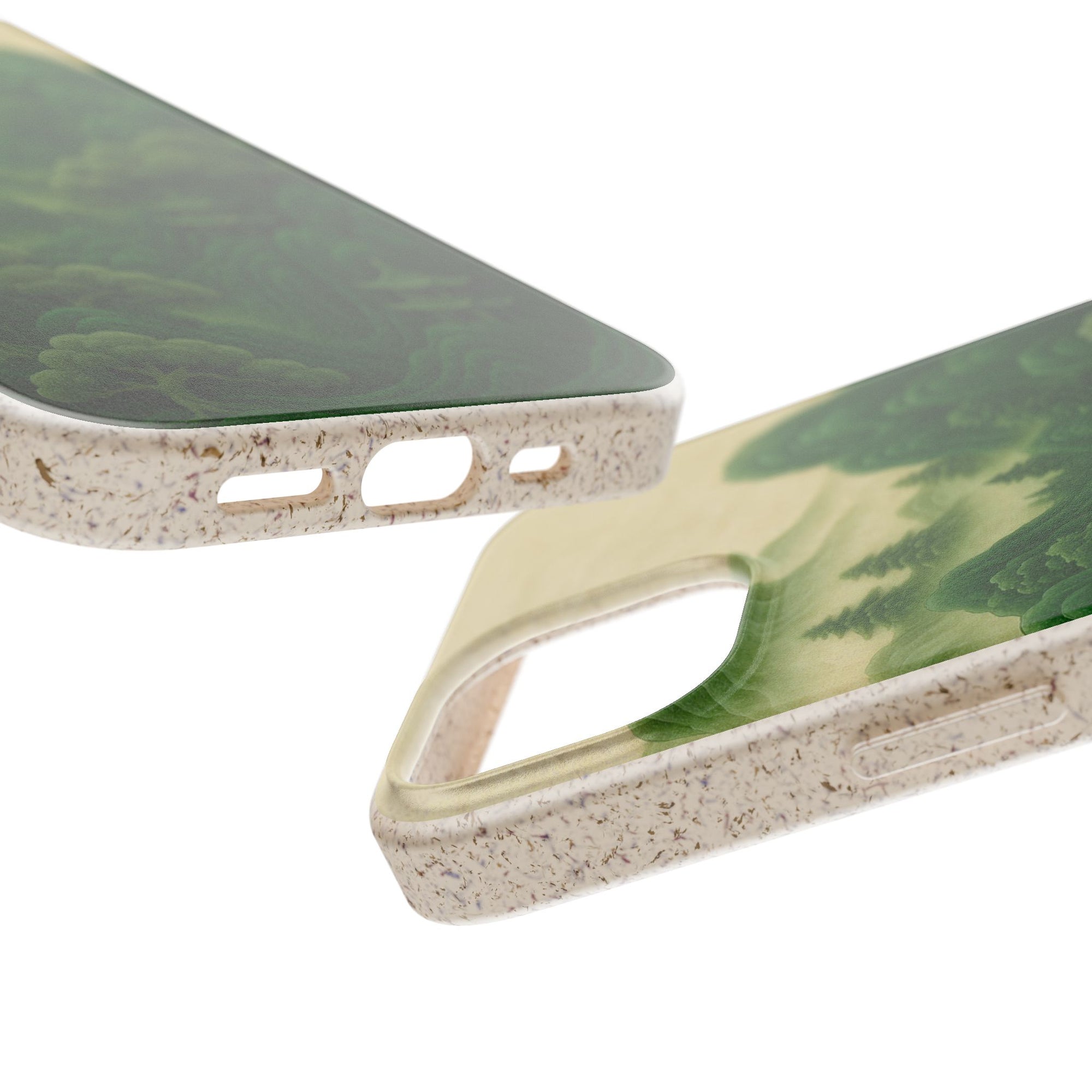 Eco-Friendly Biodegradable Phone Cases with Serene Mountain Landscape Design, Sustainable Gift, Nature Lover Accessory, Green Phone Cover,