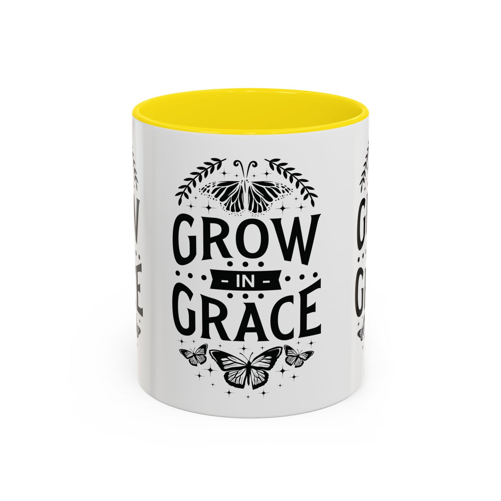 Grow in Grace Accent Coffee Mug - Inspirational Design