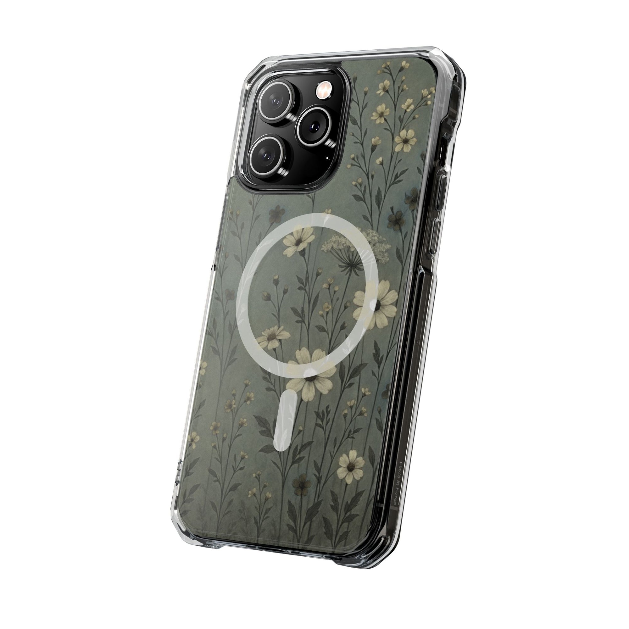 Floral Magnetic Clear Impact Cases, Phone Protection, Floral Design, Nature Lover Gift, Stylish Tech Accessories, Everyday Use