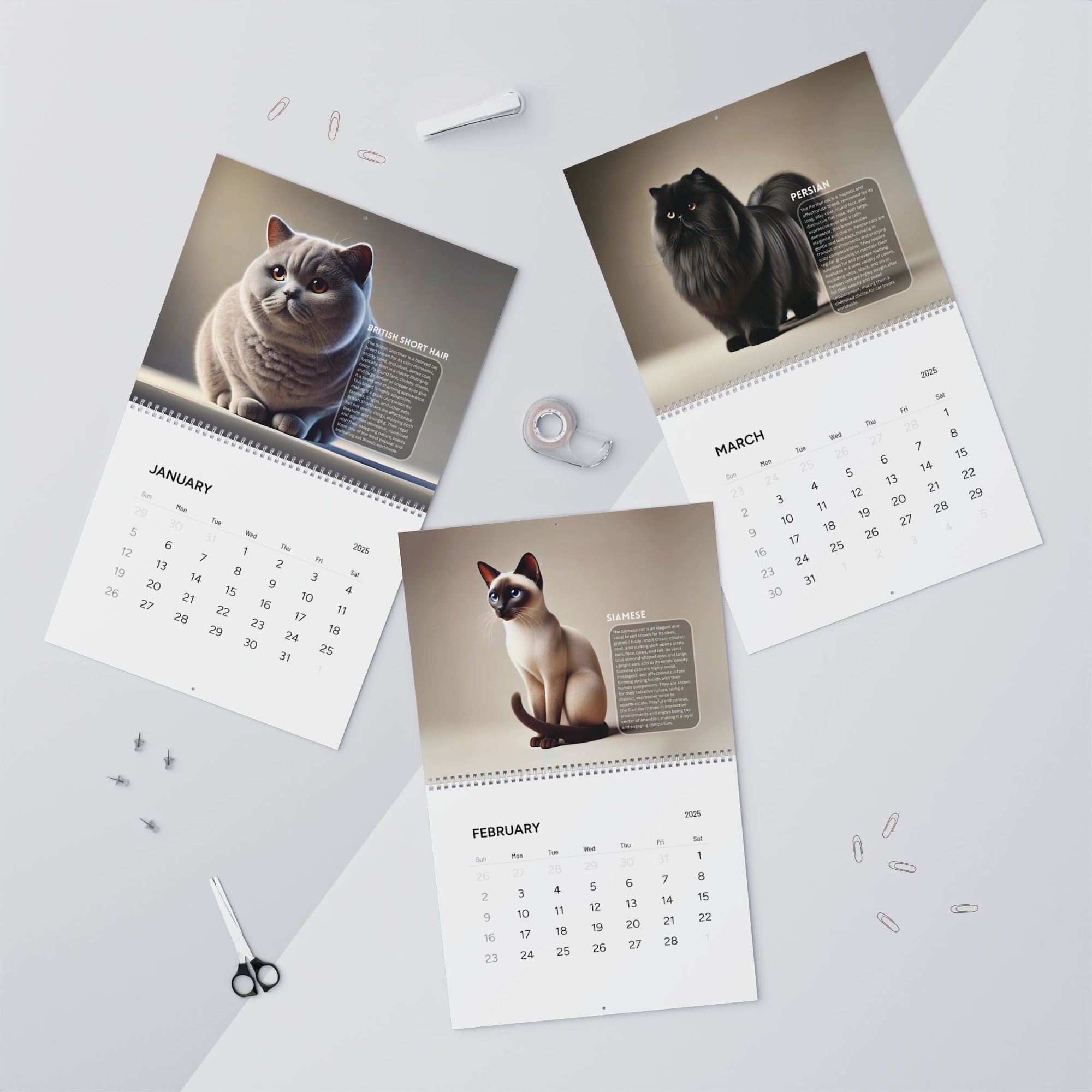 Purrfect Wall Calendars (2025)