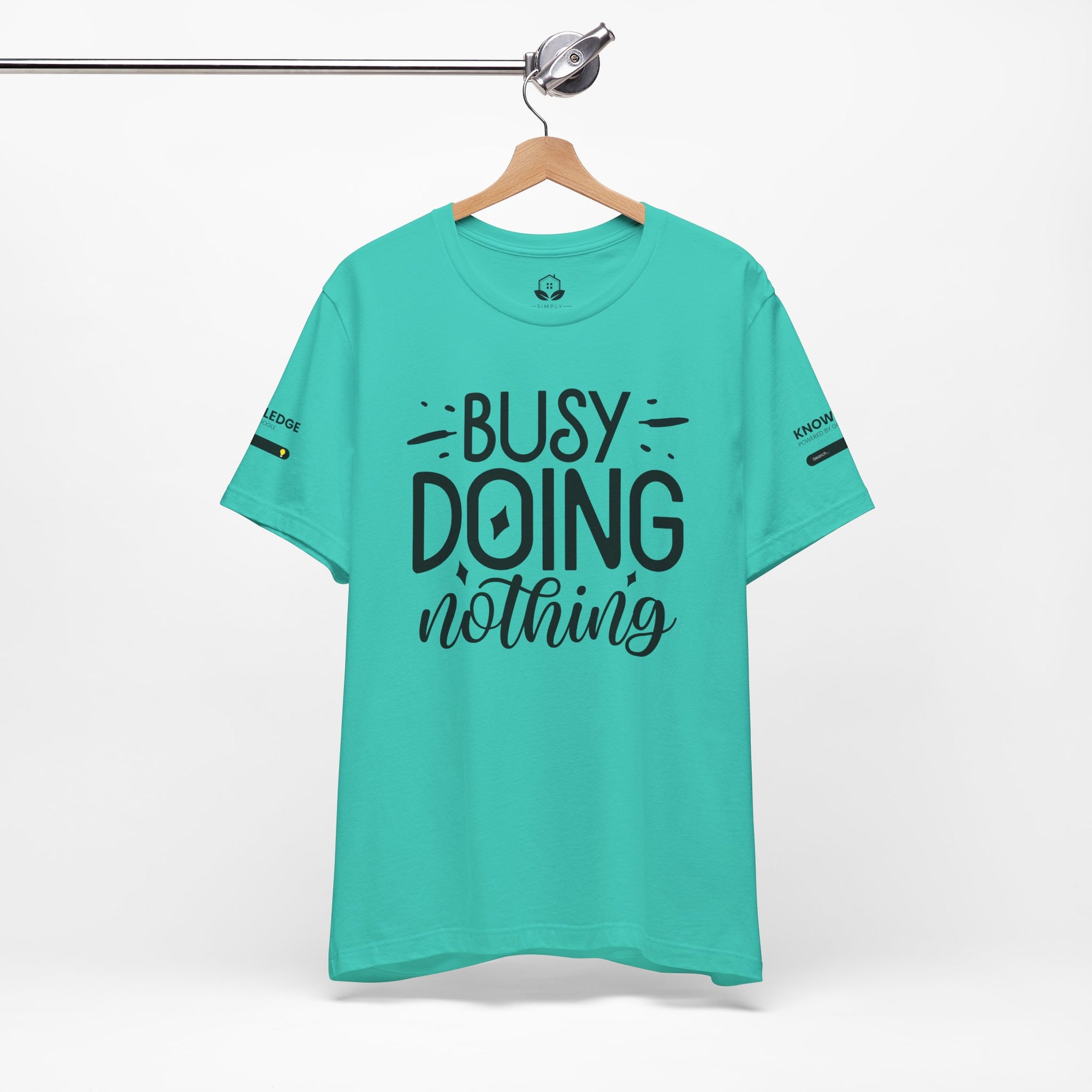 Unisex Jersey Tee with 'Busy Doing Nothing' Quote - Perfect for Everyday Wear