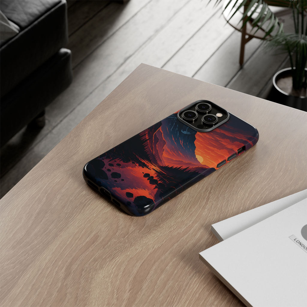Mountain Sunset Phone Case, Nature Inspired Case, Tough Cases, Gift for Adventurers, Phone Accessories