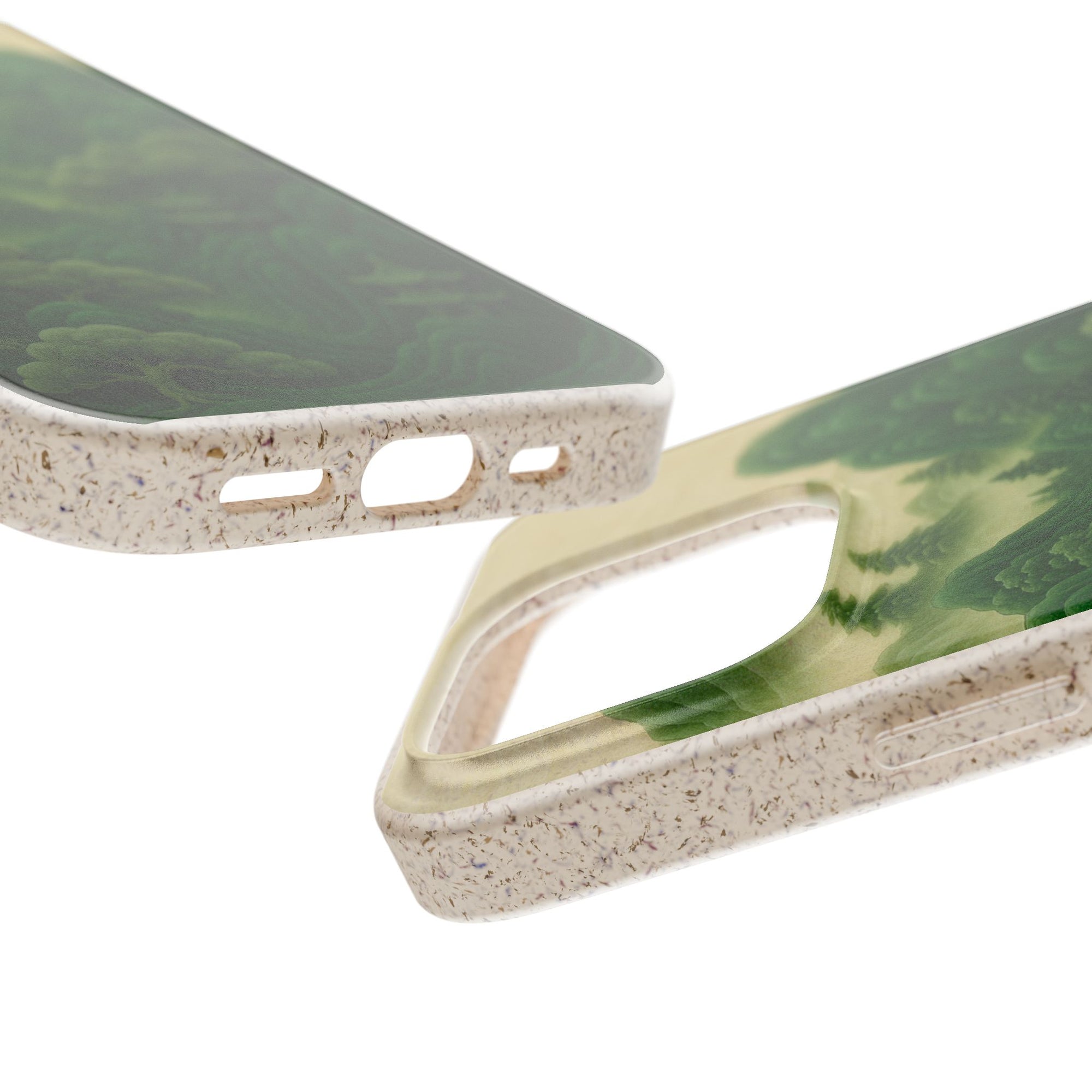 Eco-Friendly Biodegradable Phone Cases with Serene Mountain Landscape Design, Sustainable Gift, Nature Lover Accessory, Green Phone Cover,