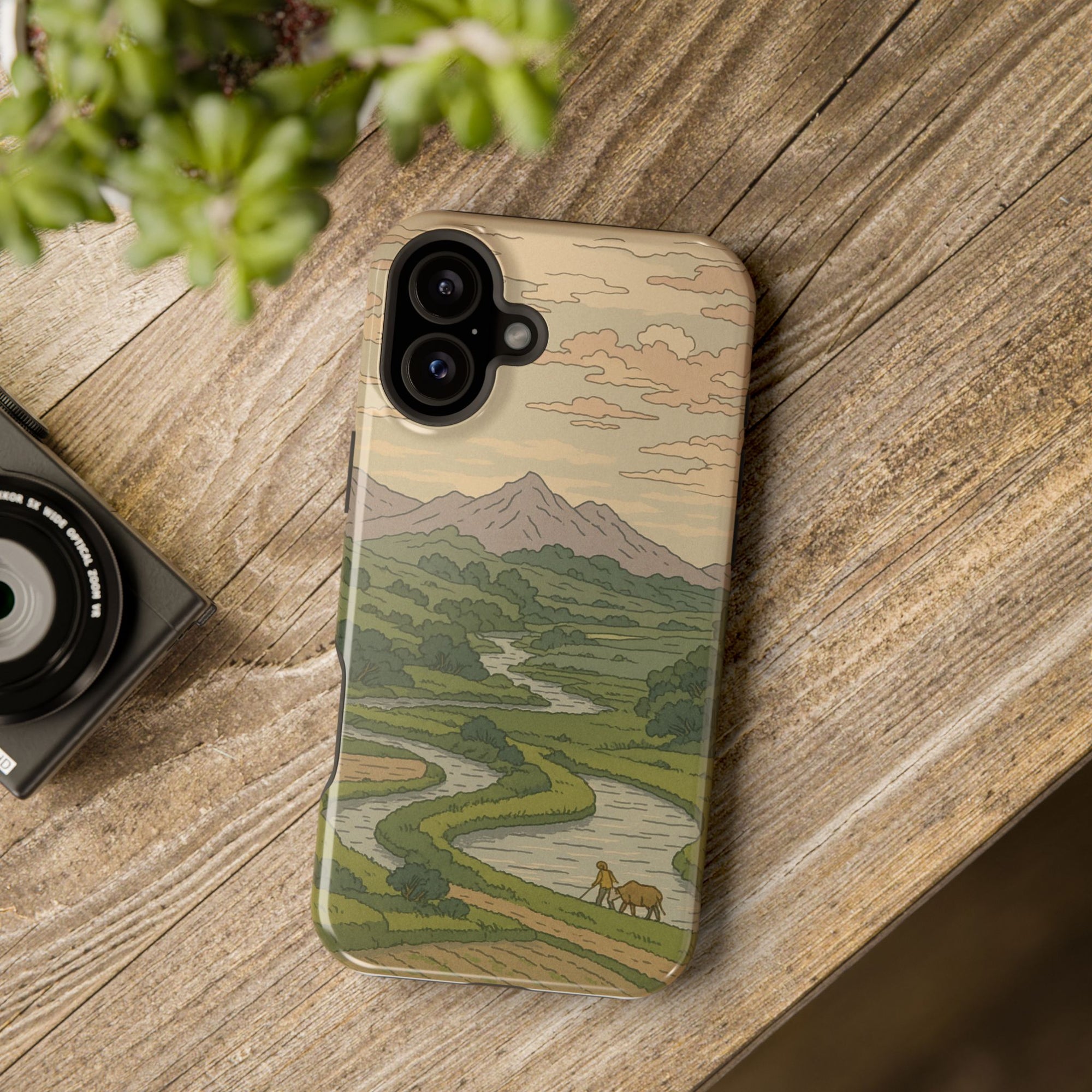 Nature-Inspired Magnetic Tough Case for iPhone, Phone Protection, Adventure Gift, Outdoor Lover, Earthy Aesthetic