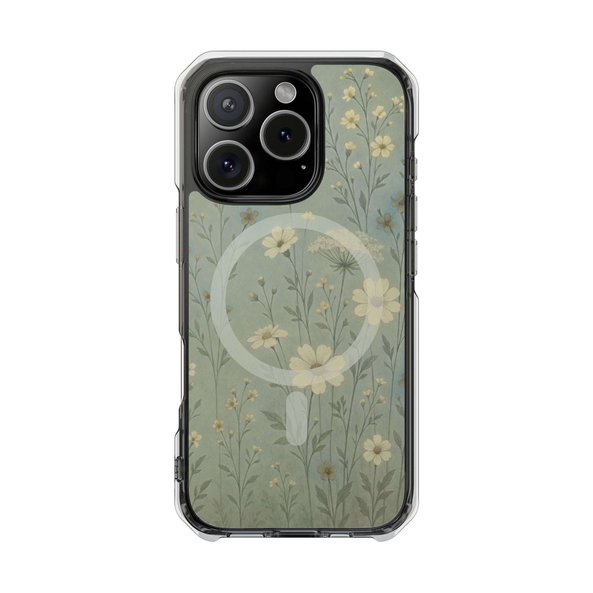 Floral Magnetic Clear Impact Cases, Phone Protection, Floral Design, Nature Lover Gift, Stylish Tech Accessories, Everyday Use