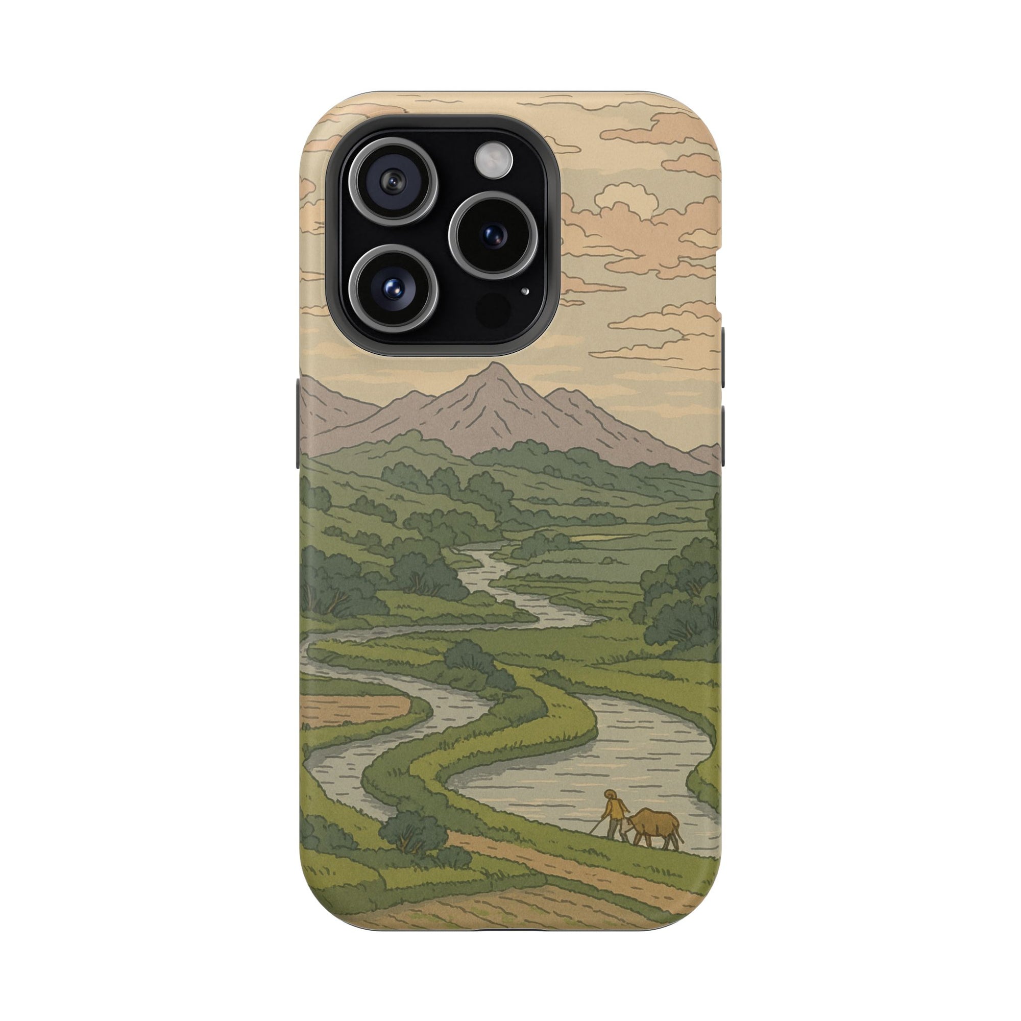 Nature-Inspired Magnetic Tough Case for iPhone, Phone Protection, Adventure Gift, Outdoor Lover, Earthy Aesthetic
