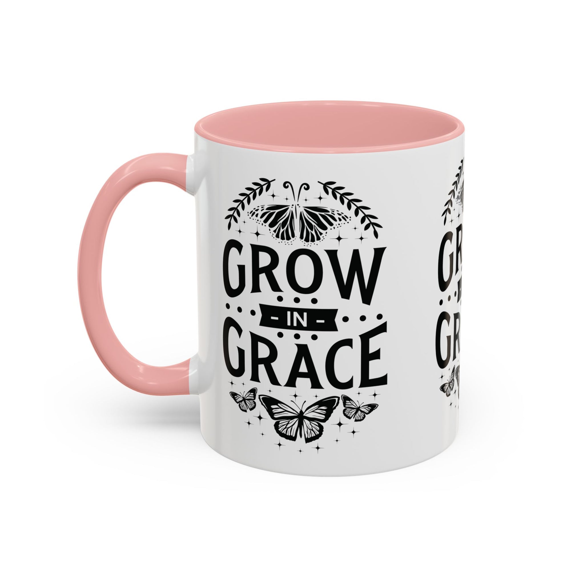 Grow in Grace Accent Coffee Mug - Inspirational Design