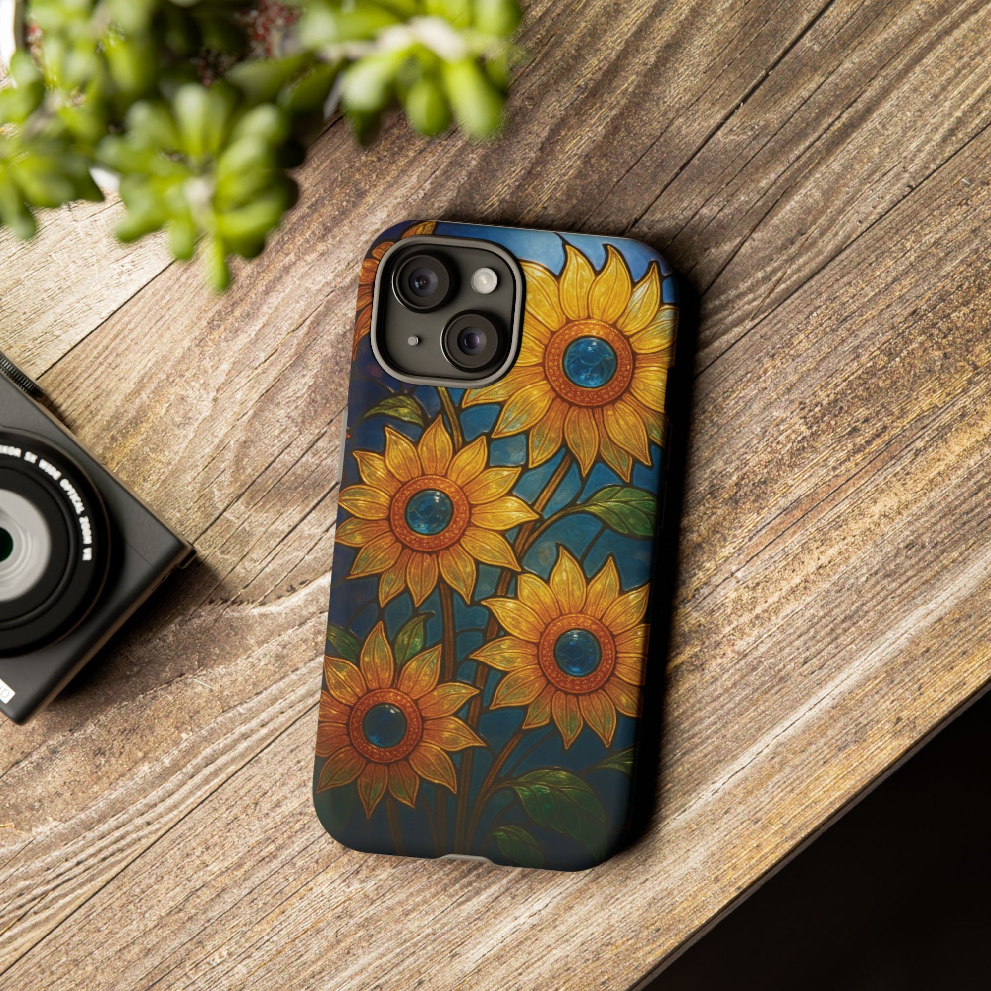 Vibrant Floral Phone Case, Sunflower Design, Tough & Durable Case, Nature Lover Gift, Protective Phone Cover, Spring Aesthetic