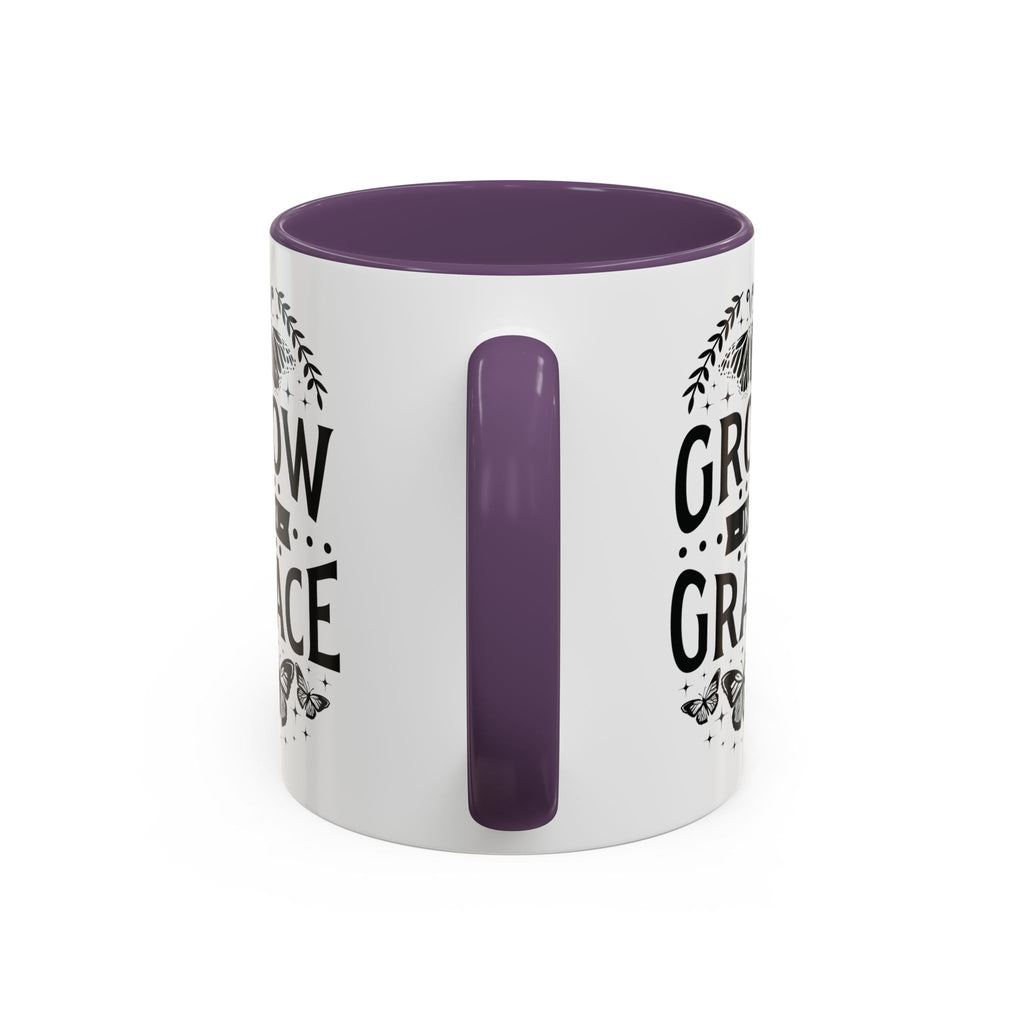 Grow in Grace Accent Coffee Mug - Inspirational Design