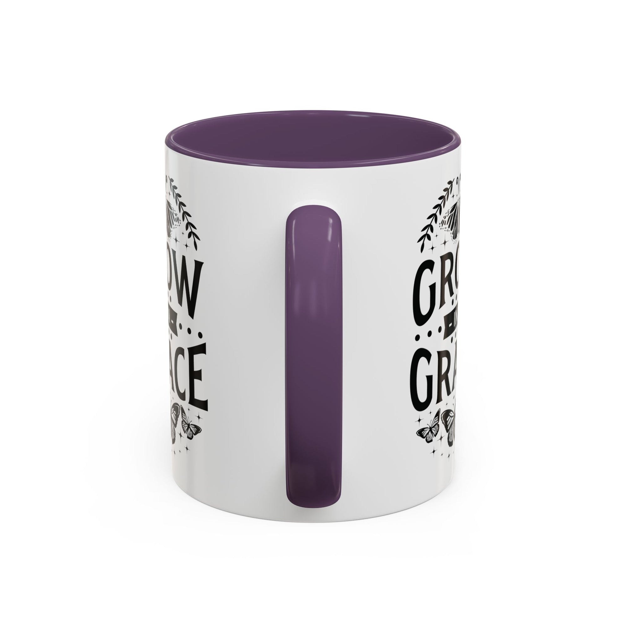 Grow in Grace Accent Coffee Mug - Inspirational Design