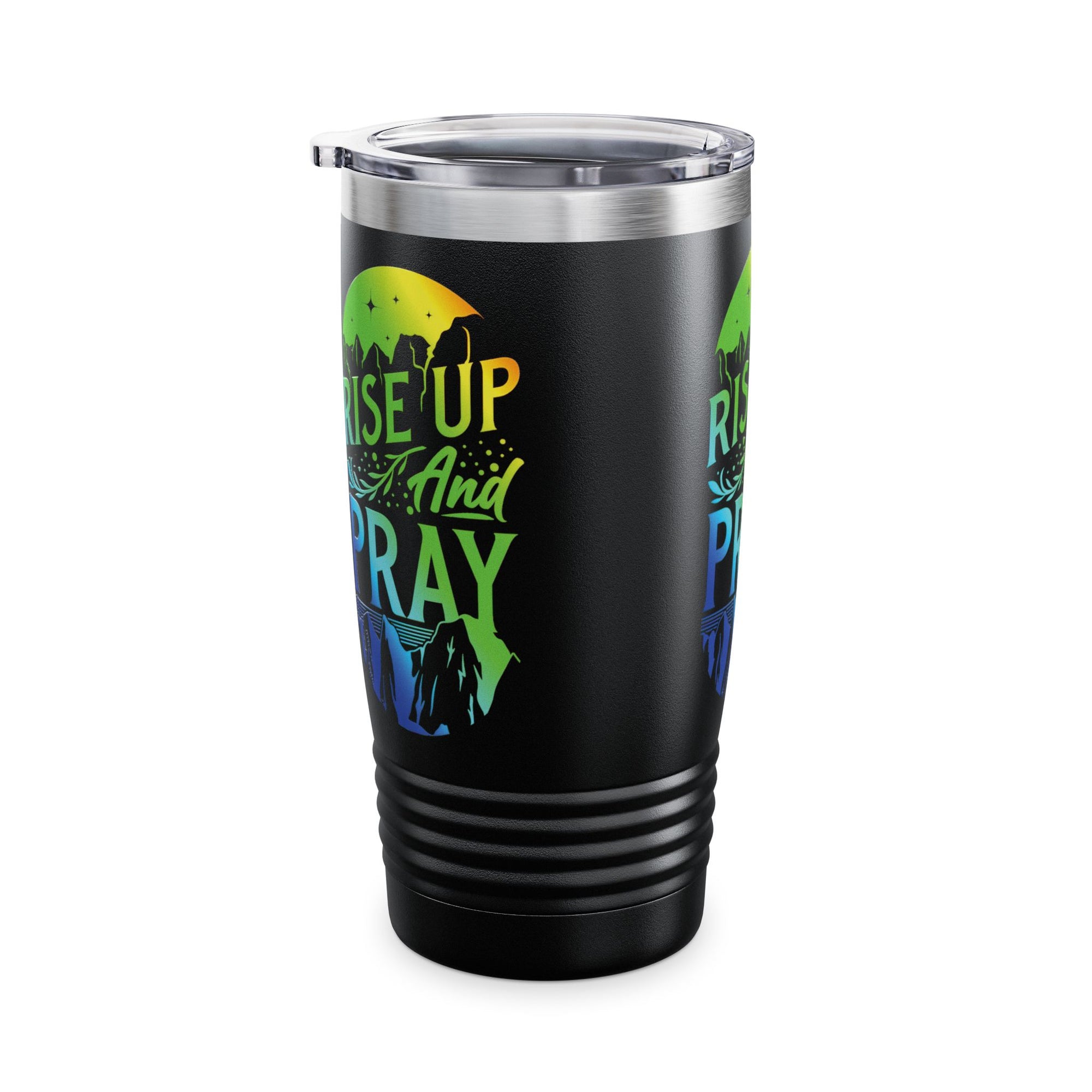 Rise Up and Pray Ringneck Tumbler - 20oz Inspirational Travel Mug